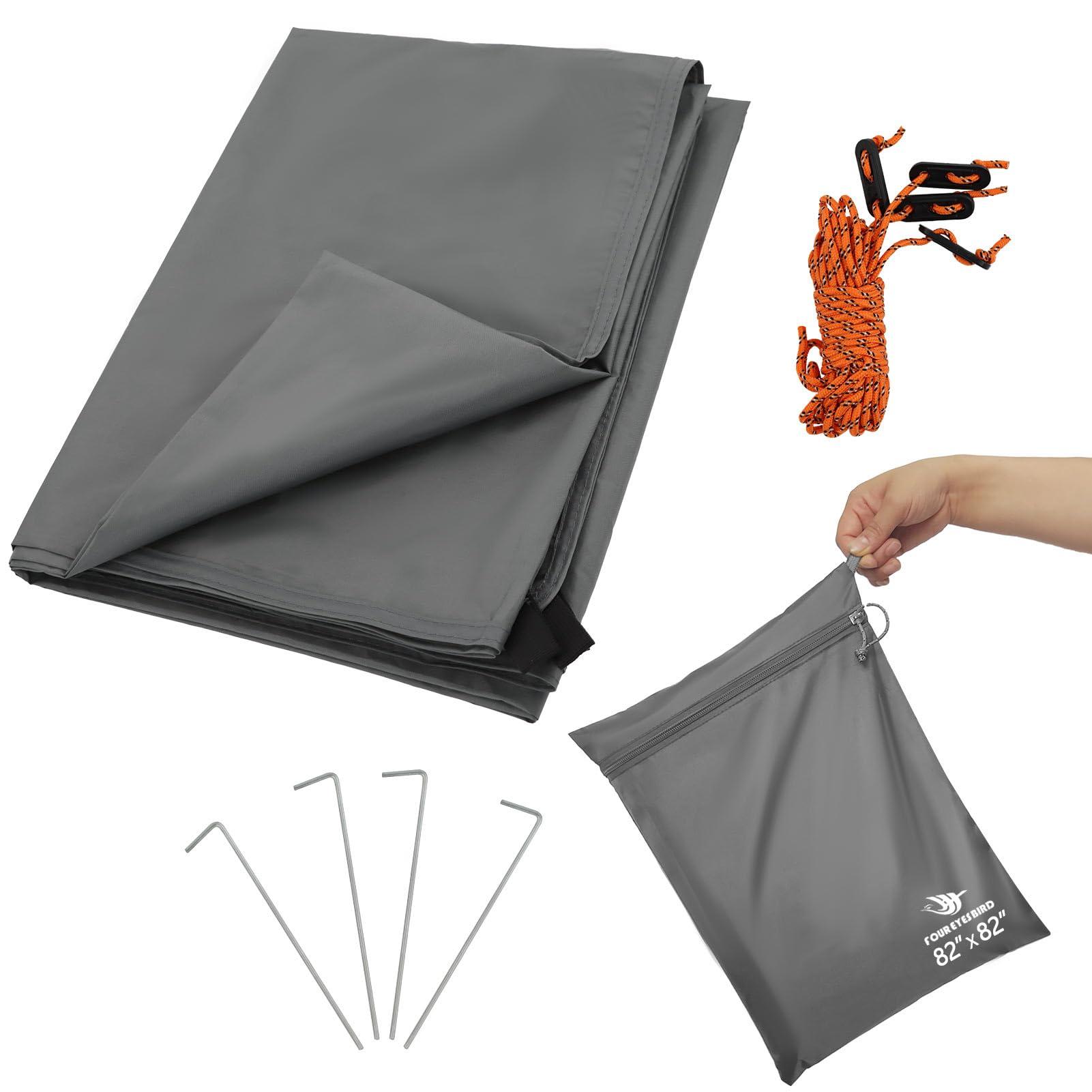 Arctic Lemmings Arctic Lemmings Camping Tarp Waterproof with Carry Bag for Under Tent, Ultralight Tent Footprint for Ground Camping Hiking (82\" x 82\")