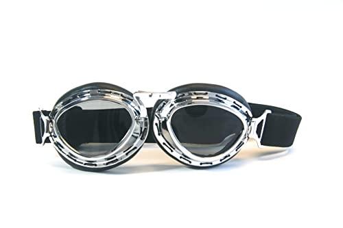 CRG Sports CRG Sports Vintage Aviator Pilot Style Motorcycle Goggles Cruiser Scooter Goggle for Men,Women,Adults,Youths