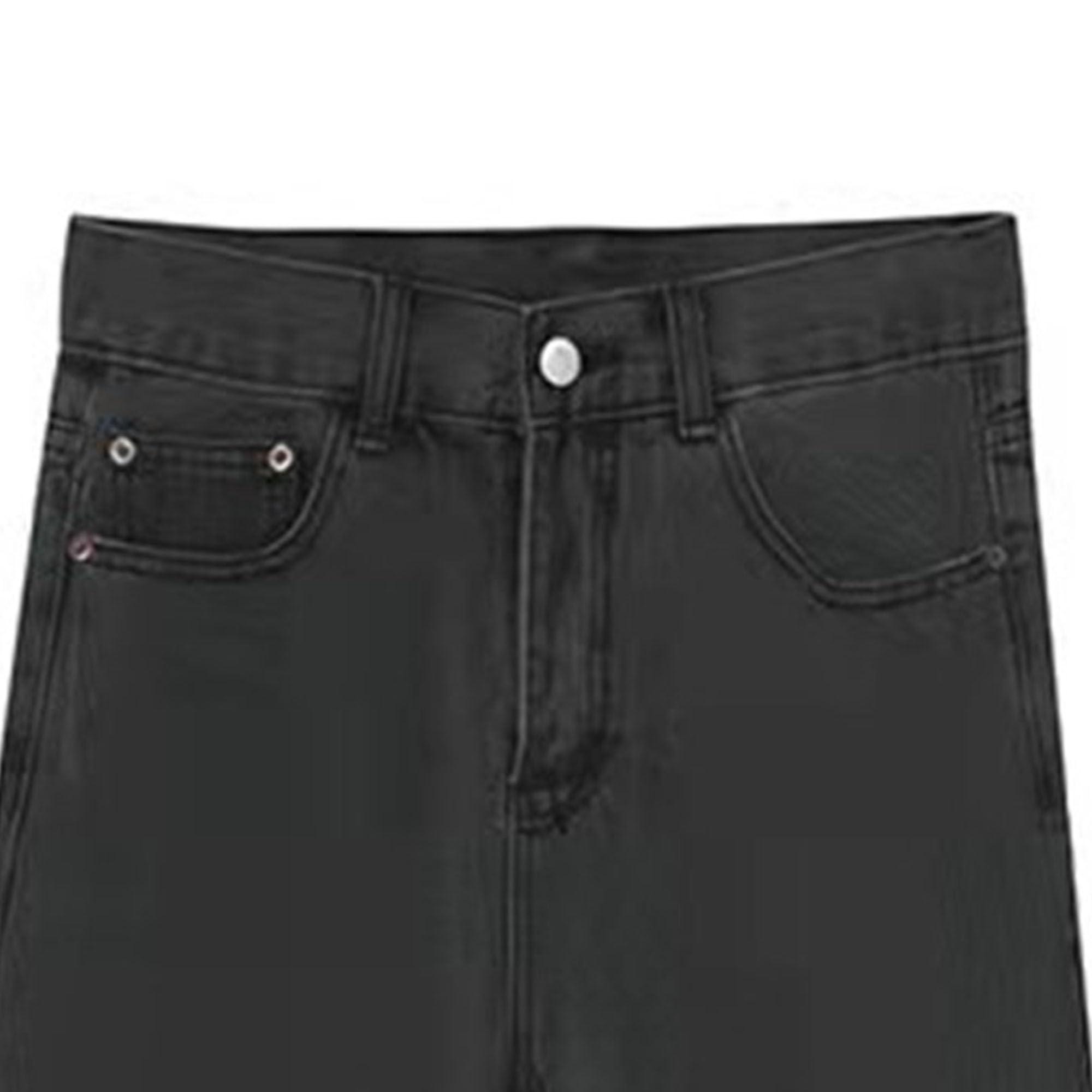 JEsilunmaMY JEsilunmaMY Men's Distressed Straight Leg Jeans Fashion Comfort Cotton Denim Pants Loose Casual Carpenter Jean Trousers (Black,Small)