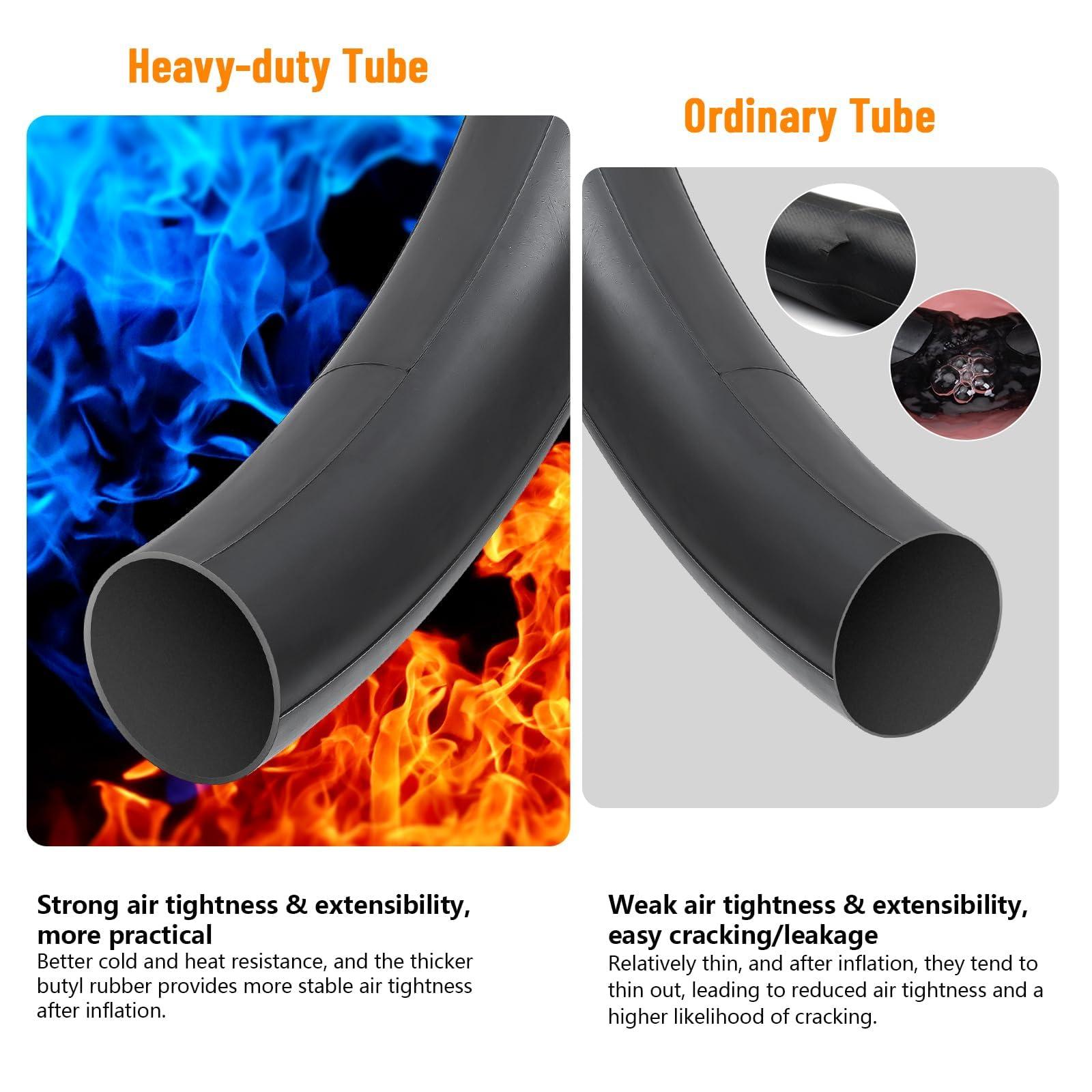YunSCM 2-PCS 27x1 1/4 Heavy Duty Bike Tubes AV32mm Schrader Valve 27x1 3/8 Bicycle Tubes 28/35-630 Inner Tubes Compatible with 27x1 27 x 1 3/8 27x1 3-8 28-630 35-630 Bike Bicycle Tire Tubes