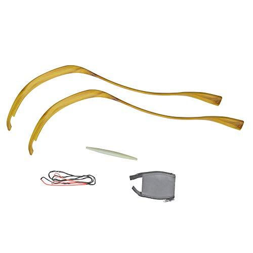 MILAEM MILAEM Traditional Longbow Handmade Takedown Recurve Bow and Arrow Set 20 Lbs Takedown Recurve Horsebow Mongolian Bow with 3 Pcs Wooden Arrow for Target Shooting Hunting (Bow, 20 Lbs)
