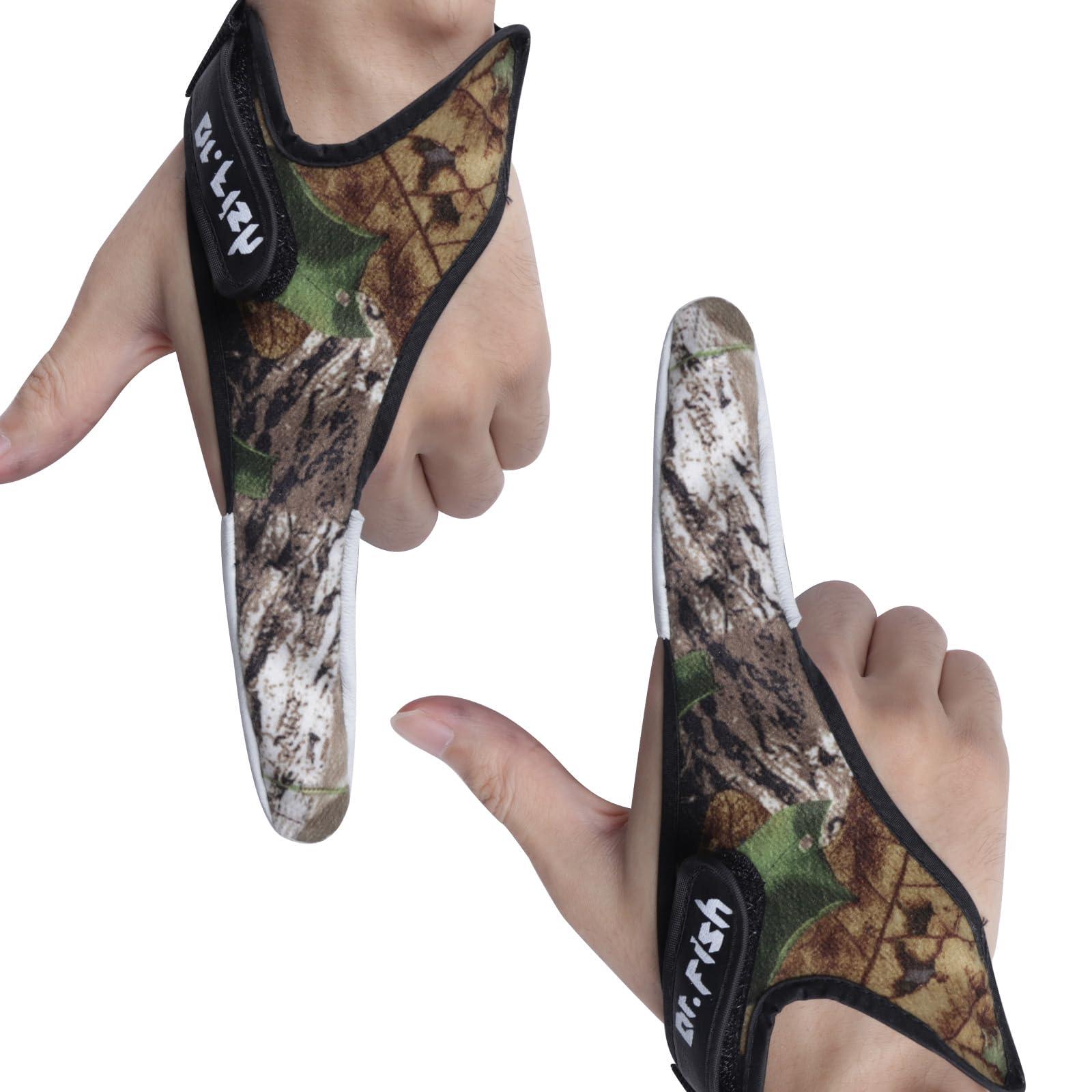 Dr.Fish Dr.Fish 2 Pieces Fishing Gloves Casting Finger Stall Protector Anti-Slice Saltwater Trolling Surf Fishing Braid Line Anti-Slip Cooftable Woolen Size XXL
