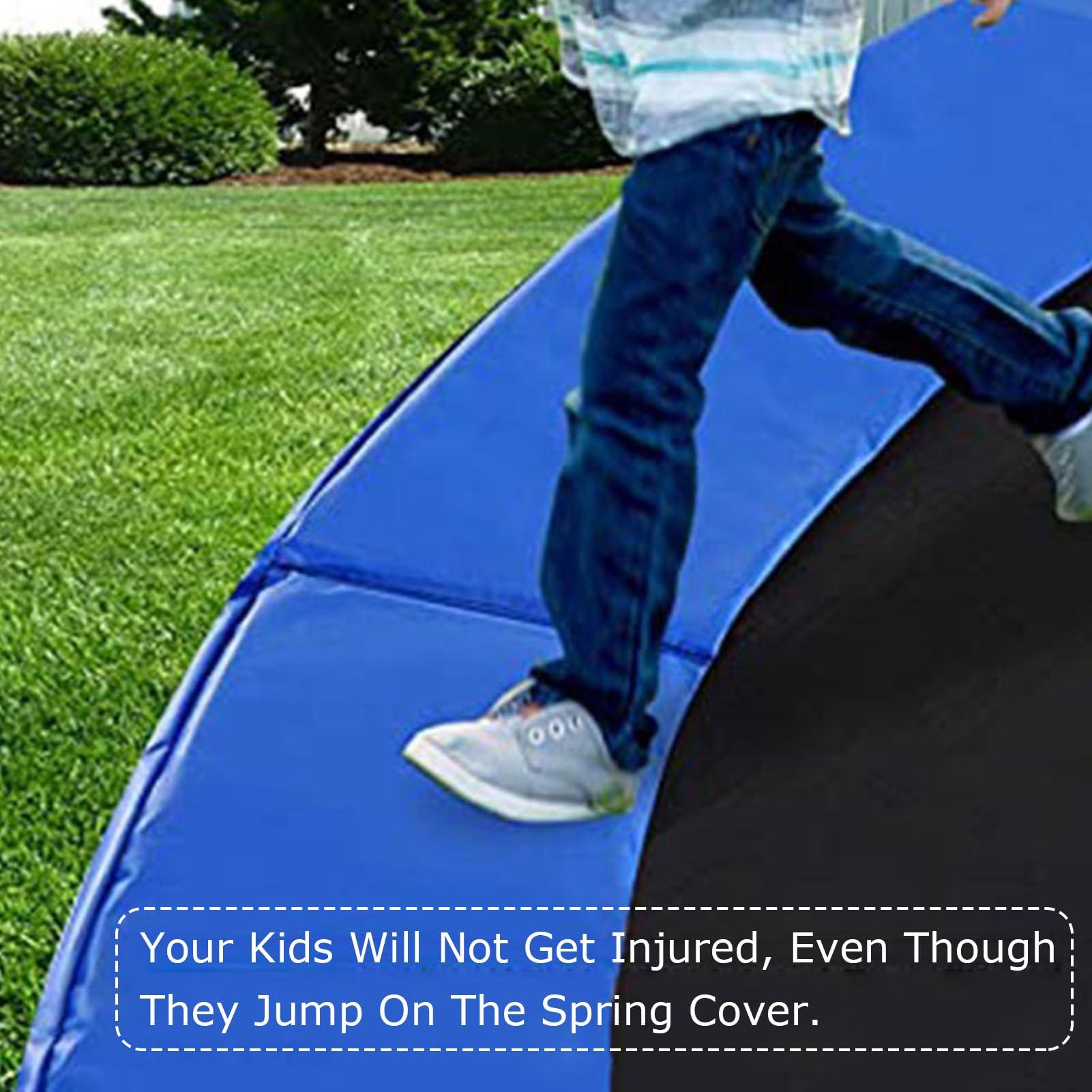 BIWKONI BIWKONI 8/10/12/14/15/16FT Trampoline Replacement Safety Mat Anti-Collision Anti-UV Springs Protection Cover Trampoline Accessories,15FT