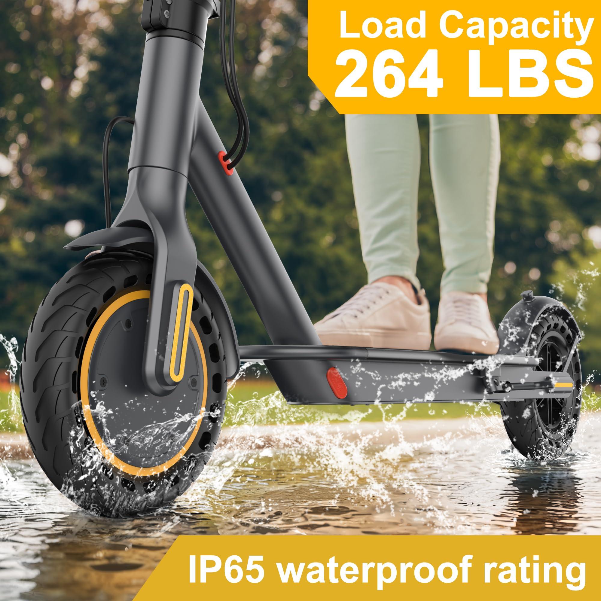 Qlaway Qlaway 8.5" Aluminum Alloy Frame E Scooter for Adults 20 MPH Sport Escooter 350W Motor, Electric Scooter Up to 22 Miles Range, Bearing 265 LBS/APP Control-Yellow