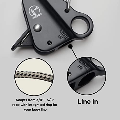 Sebnux Sebnux Stainless Steel Boat Fender Clip Boat Fender Quick Release Clip Boat Bumper for Docking Ideal for Boat Docking (Black 4 Pack)
