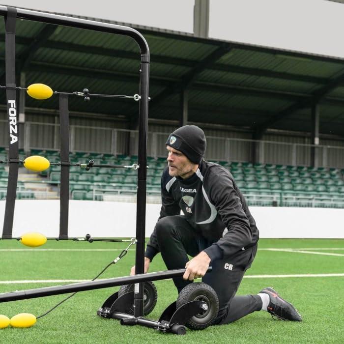 FORZA FORZA Mini GK Ball Deflector | Premium Goalkeeper Training Equipment Customizable Options for Versatile Practice, Includes Carry Bag (with Wheels, Slight Screen + Ramp + Tassels)