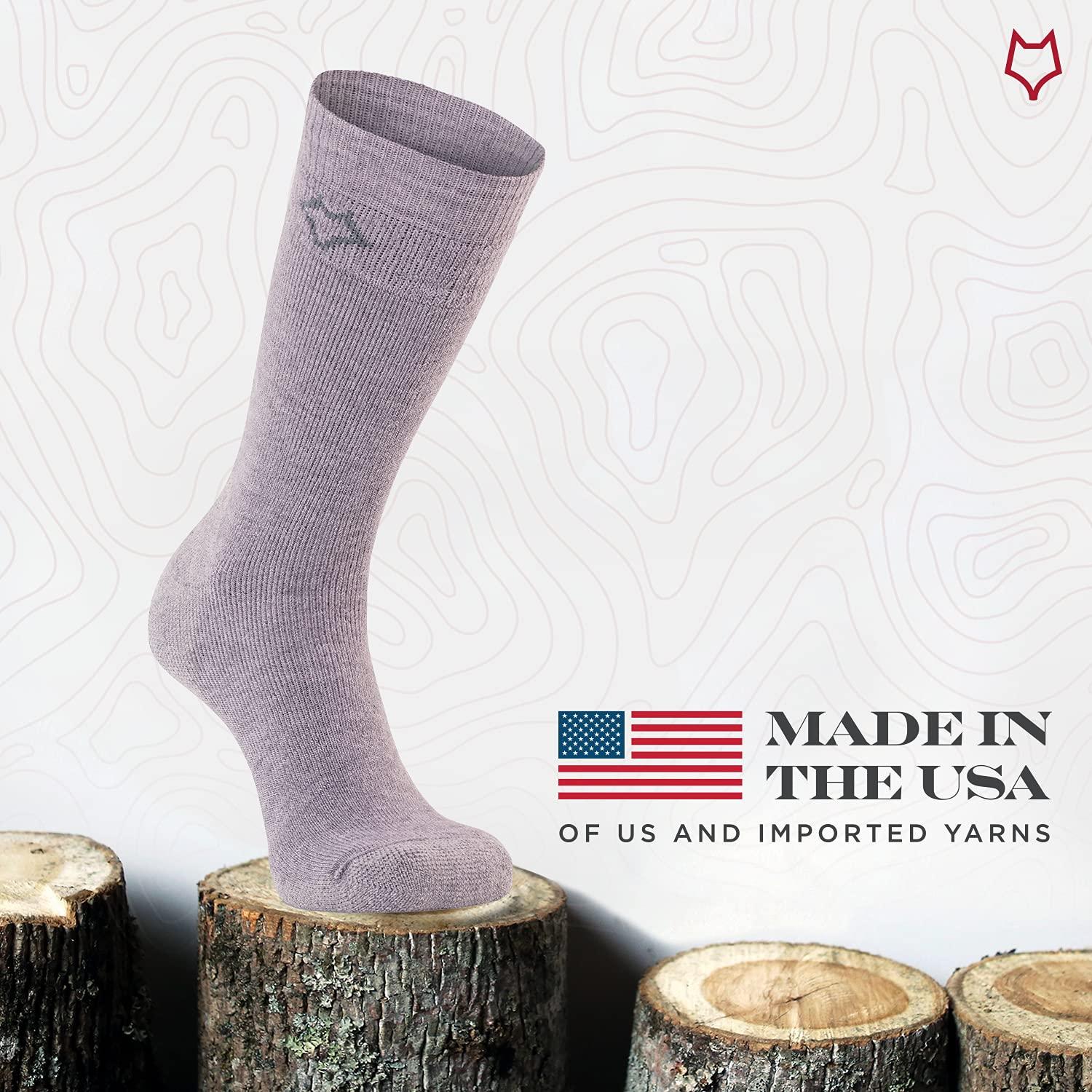 FoxRiver Fox River Standard Wick Dry Tramper Medium-Weight Outdoor Crew Socks, Grey, Large