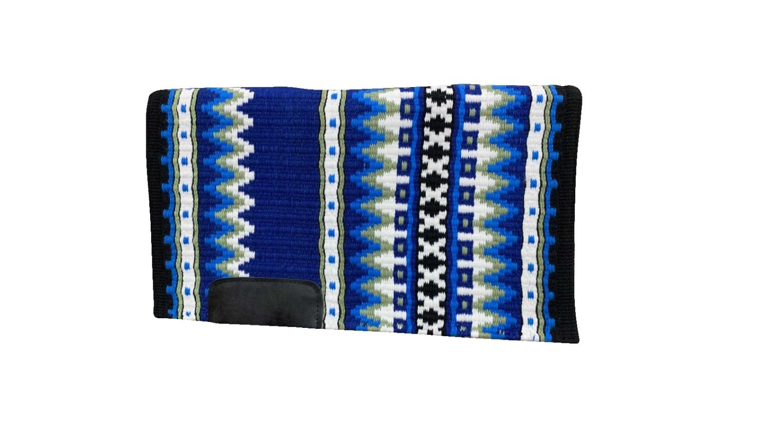 EQUINE OVERSEAS EQUINE OVERSEAS Western Saddle pad Saddle Blanket 100% New-Zealand Wool Show Pad Premium Quality (34 * 40, Royal Me)