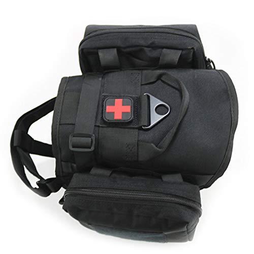 PJDDP PJDDP Tactical Dog Harness,Tactical Dog Vest,Adjustable Dog Training Vest, K9 Service Dog Vest Working Dog Vest with Handle for Small Large Dogs with Accessory Package,Black,M