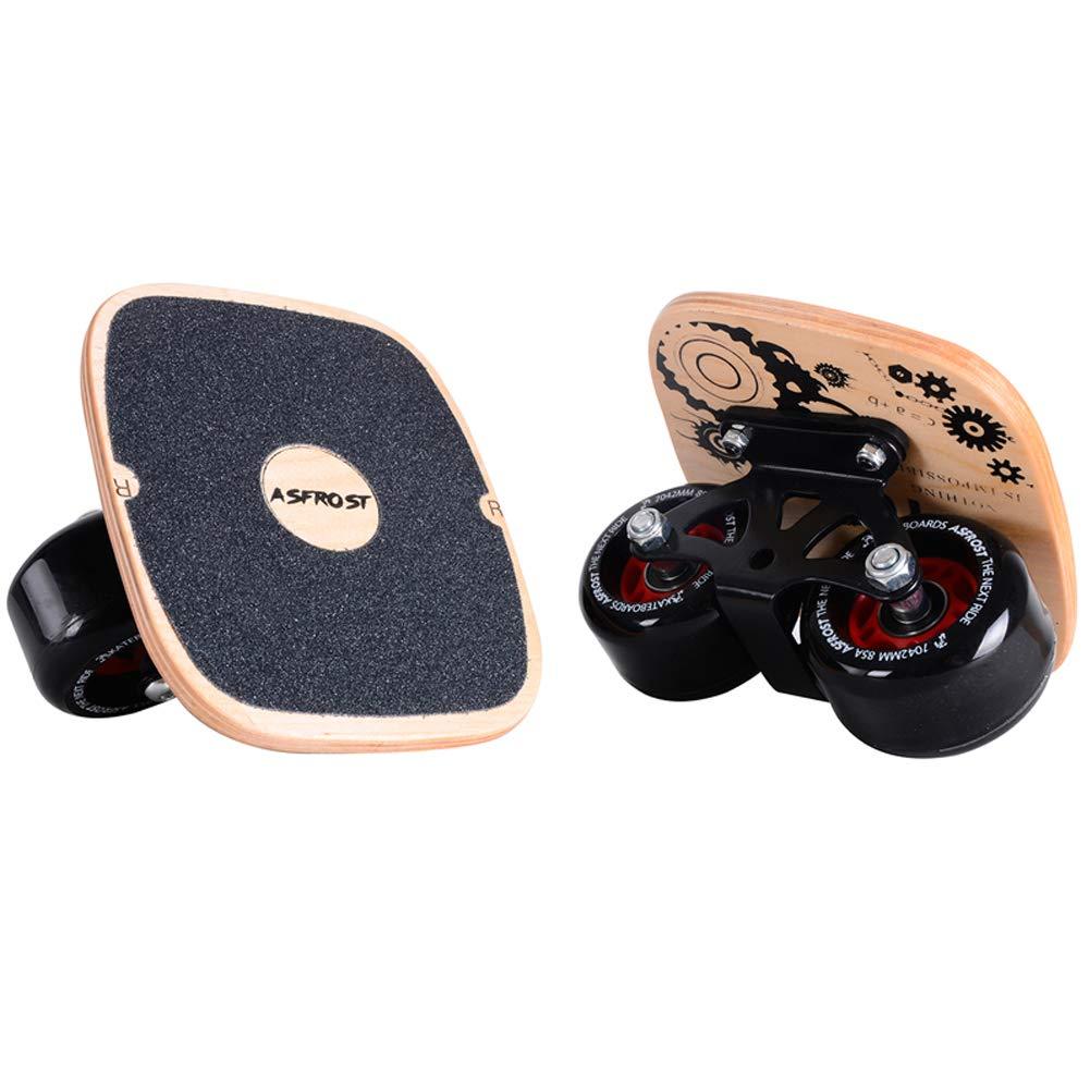 AsFrost AsFrost Portable Roller Road Drift Skates Plate with Cool Maple Deck Anti-Slip Board Split Skateboard with PU Wheels High-end Bearings (Single Pattern)