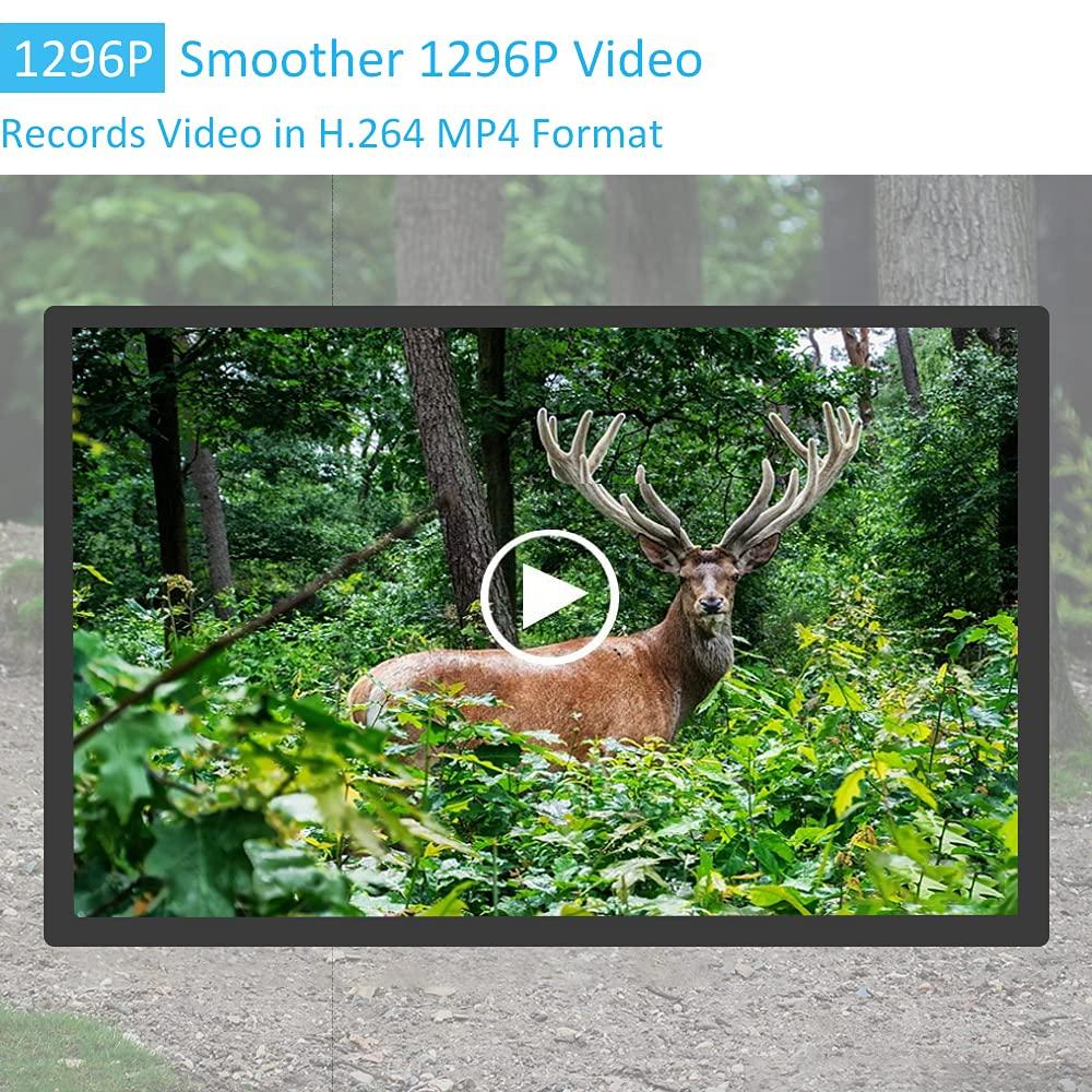 GardePro GardePro E5 Trail Camera, 48MP 1296p, Game Camera with Ultra Fast 0.1s Motion Activated, 100ft Night Vision, 90ft Detection Distance for Outdoor Wildlife Scouting, Hunting, Camo