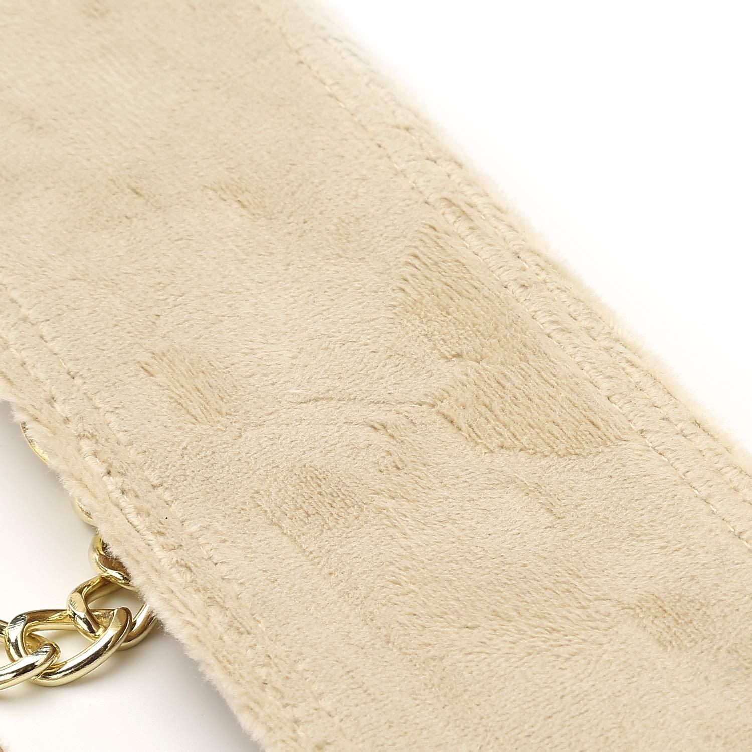 EXREIZST EXREIZST Expandable Silver Spreader Bar Set with 4 Blue Soft Fur Leather Straps Adjustable Exercise Sports Fitness Training Tool Kit