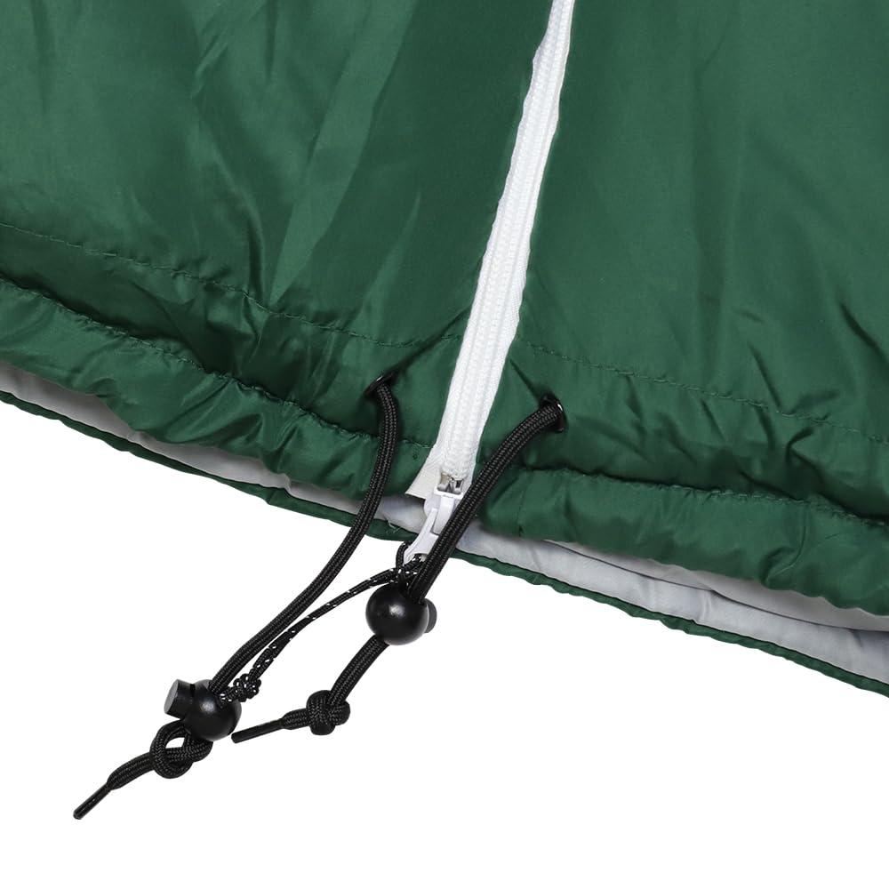 Flourish Thermotuff Wearable Sleeping Bag with Dual Hoodie, Long Sleeves, Pockets & Adjustable Drawstring - Ideal for Camping, Cold Weather Hiking, and Stadium Sak Blanket (Army Green)