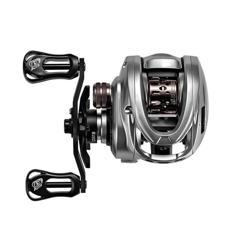 DOVIELLO DOVIELLO HICC50 136g/4.8oz Ultralight Baitcaster Reels BFS Reel Baitcasting Fishing Reel 8.1 Gear Ratio 10+1BB 4KG/8.8LB Drag Power Baitcaster Full Carbon High Compact
