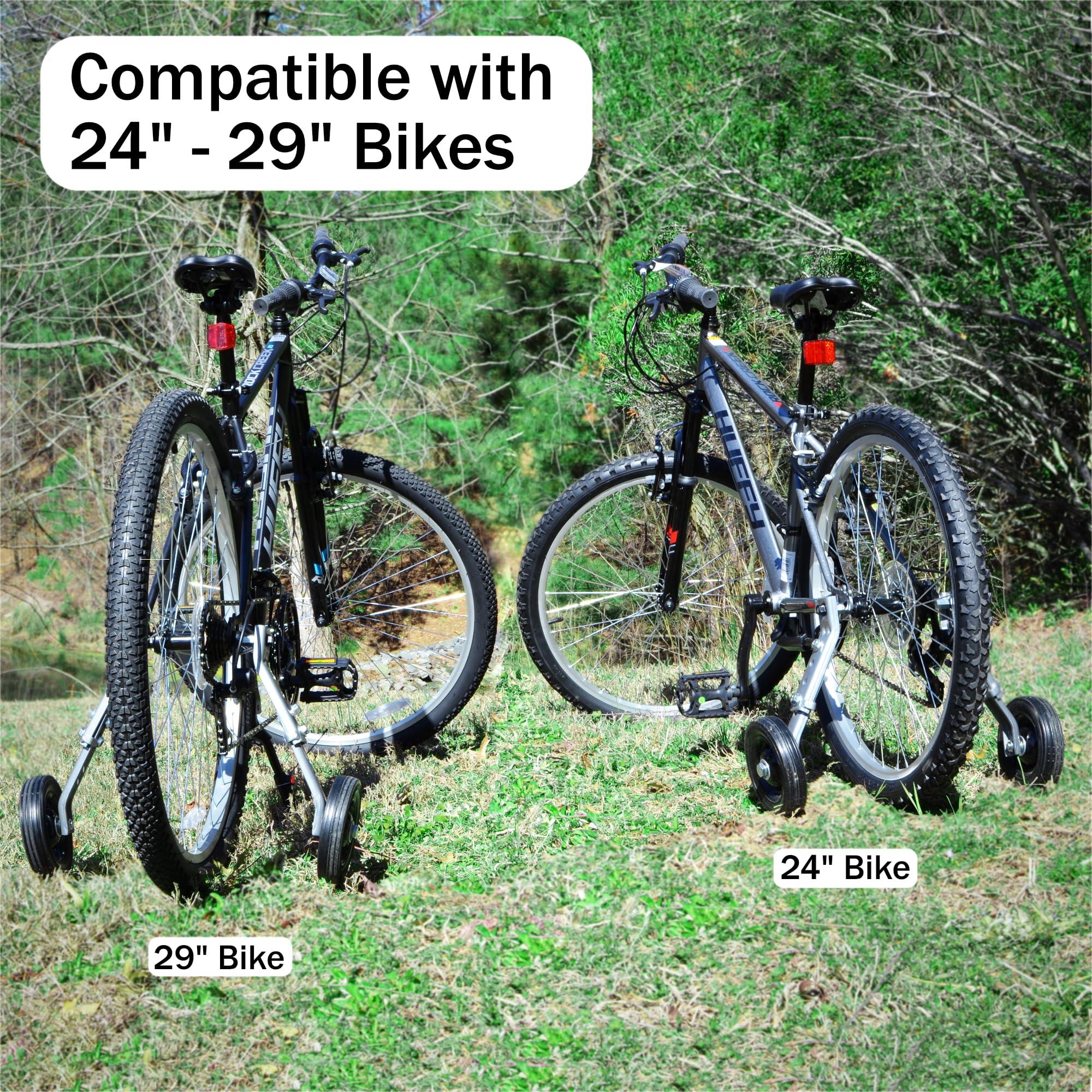 Lumintrail Lumintrail Adult Training Wheels for 24, 26, 29 Inch Bike - Heavy Duty Training Wheels for Adult Bike, Adjustable Bicycle Training Wheels for Stabilization and Safe Learning