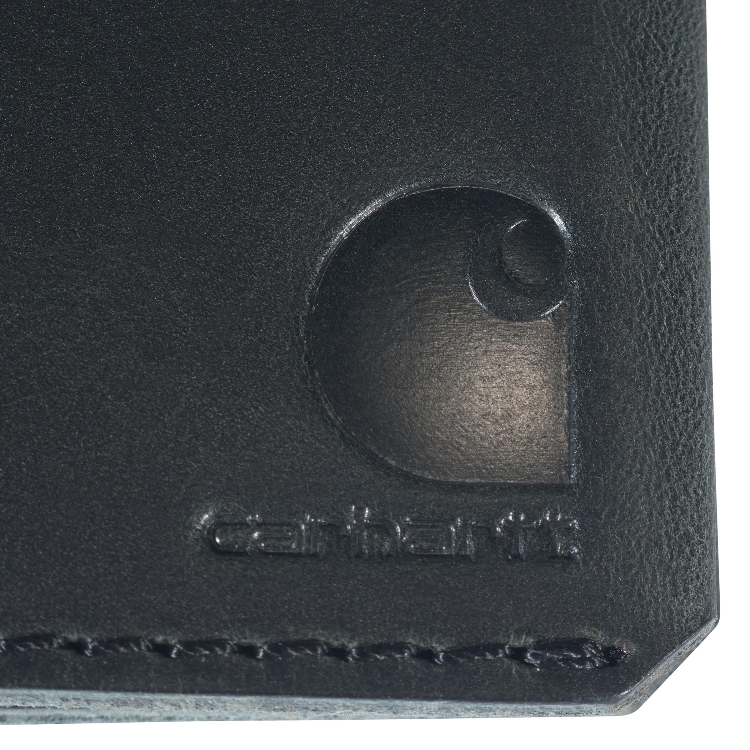 Carhartt Carhartt Men's Craftsman Leather Wallets, Available in Multiple Styles and Colors, Black (Front Pocket Bi-fold)