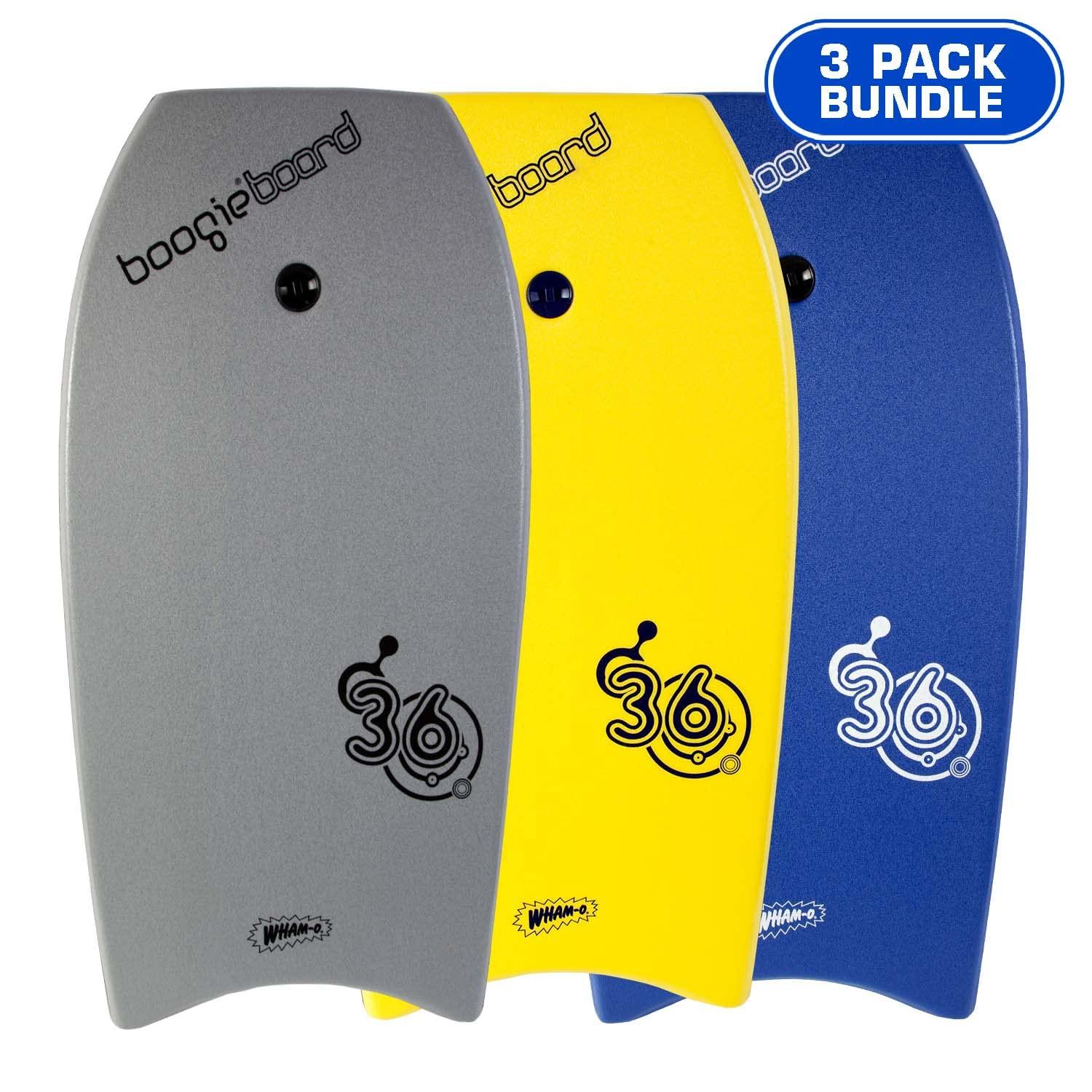 Wham-O BoogieBoard 36 Bodyboard - Phuzion Core - XPE Deck - HDPE Bottom - Crescent Tail - Includes Wrist Leash