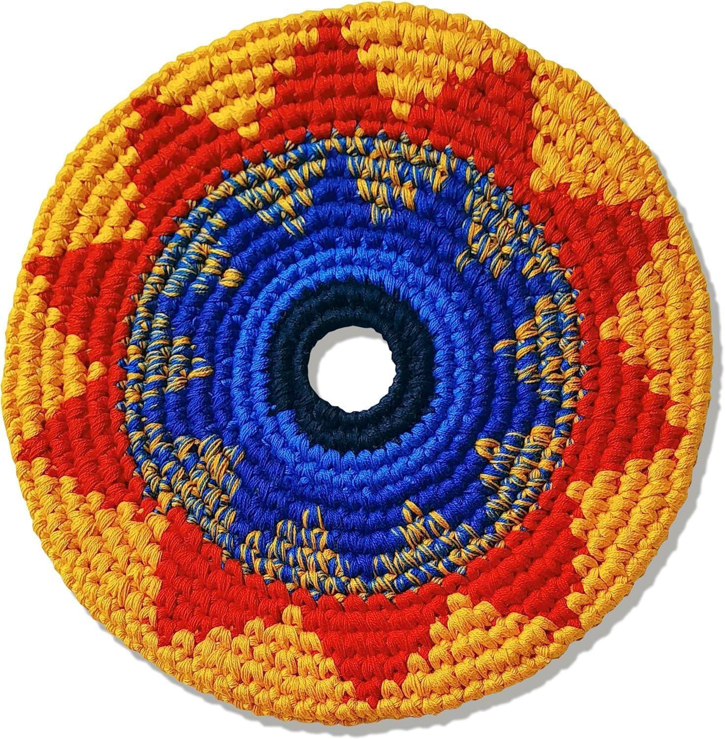 Buena Onda Games Buena Onda Indoor Flying Disc - 7\'\' Flexible Sport Disc for Indoor and Outdoor Play - Amazing Handmade Quality from Guatamala - Pocket Discs are Played in Over 20 Family Fun Games - Savanna Twist