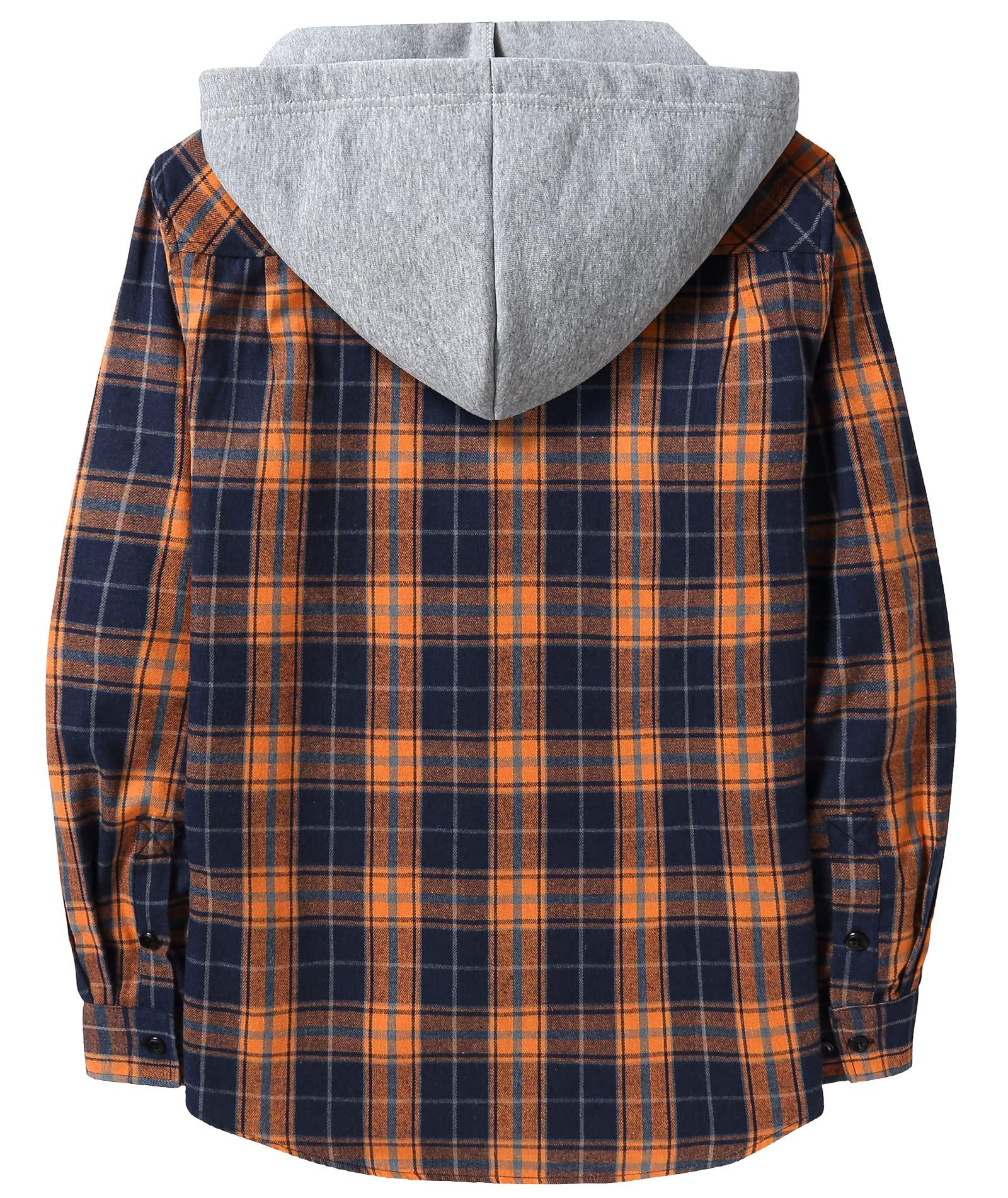 SWISSWELL Mens Flannel Hooded Shirt Long Sleeve Fashion Plaid Hoodie Button Down Shirts Jacket with Pocket