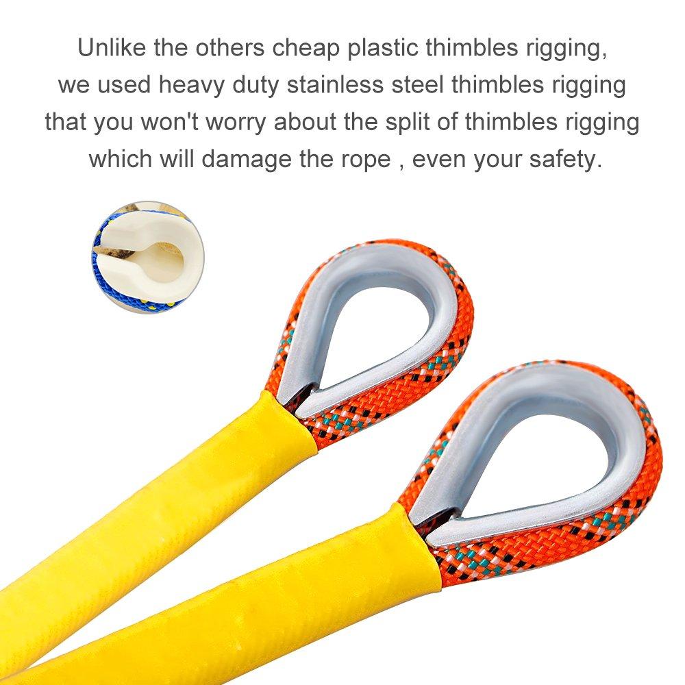 X XBEN X XBEN Outdoor Climbing Rope 10M (32ft) Rock Climbing Rope, Escape Rope Climbing Equipment Fire Rescue Parachute Rope (32 Foot) - Orange