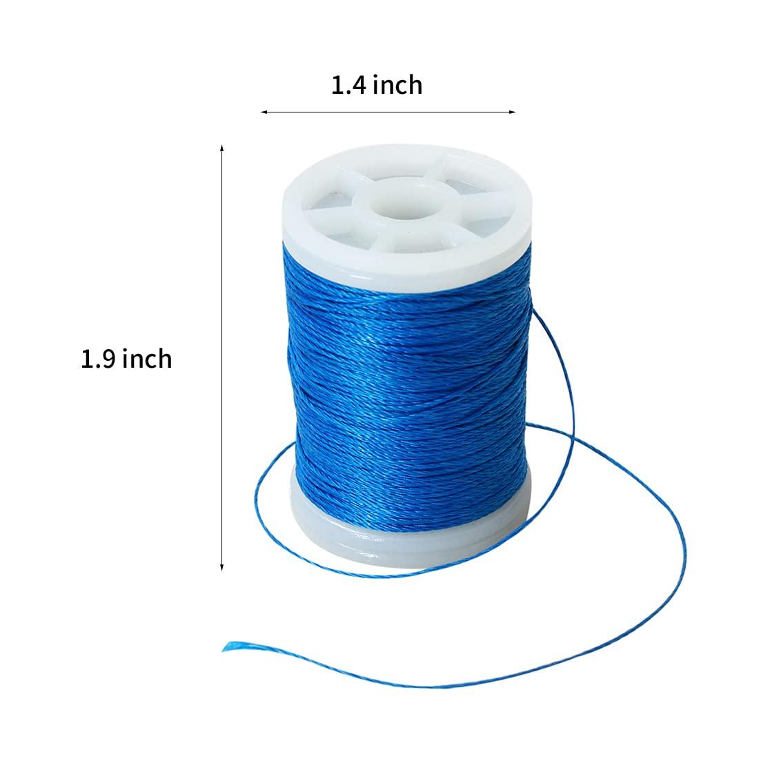 SOPOGER SOPOGER Archery Bowstring Serving Thread Jig 131 yard/120m Durable Nylon Bow Serving String Thread for Compound/Recurve Bow Tying Peep Sight Nock (Blue)