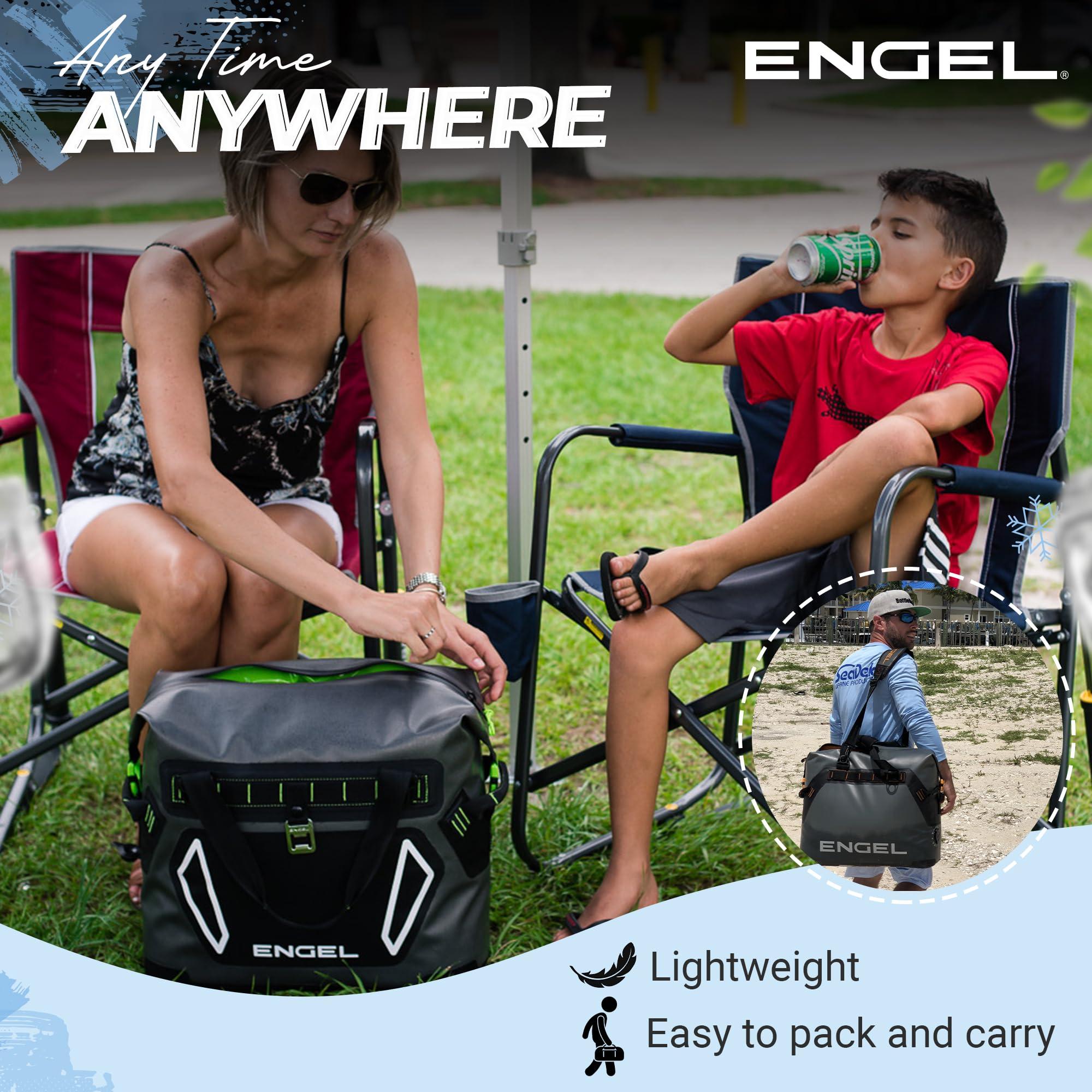 ENGEL Engel HD30 High-Performance Soft Sided Tote Cooler - Durable, Leak-Proof, Portable Ice Chest for Camping, Fishing, Tailgating & Outdoor Activities - Long-Lasting Cold Retention