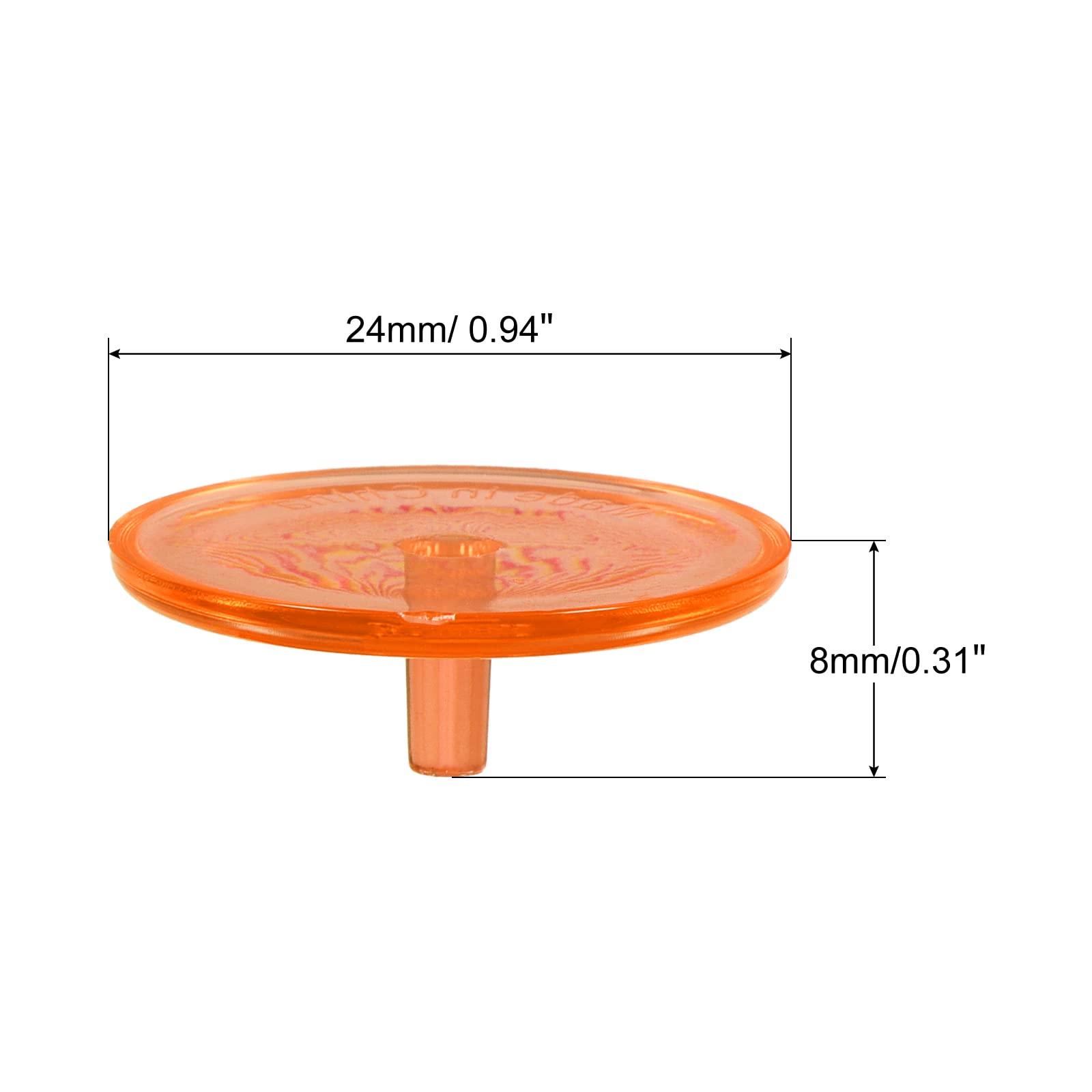 PATIKIL PATIKIL Golf Ball Marker, 150 Pack 24mm Round Transparent Flat Position Mark Places Marking Tool Golf Sport Accessory, Orange