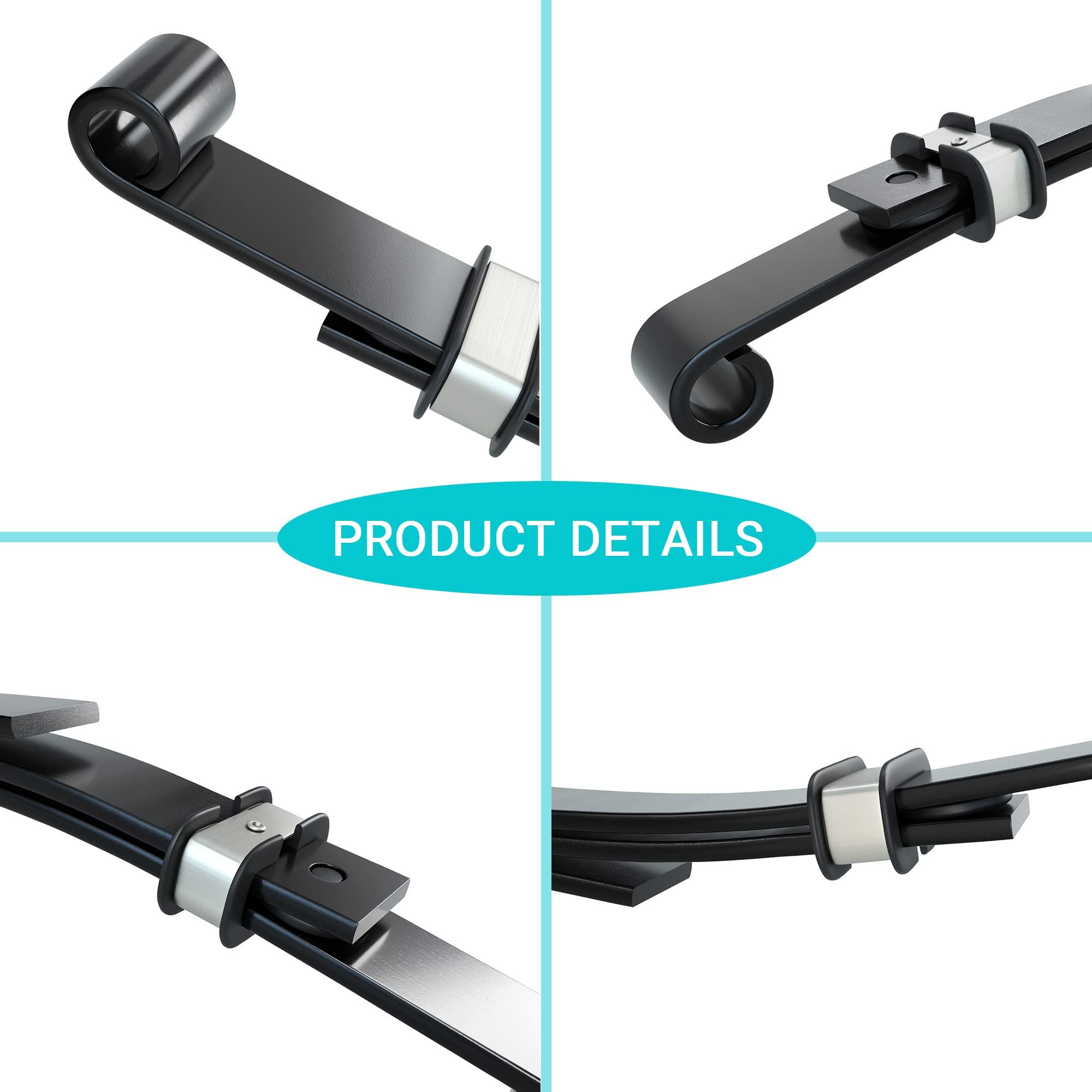 10L0L 10L0L 4 Leaf Club Car Precedent Heavy Duty Rear Leaf Spring Kit for Precedent Gas & Electric 2004-Up OEM 102509301,102513001, with U Bolt and Bushings & Sleeves