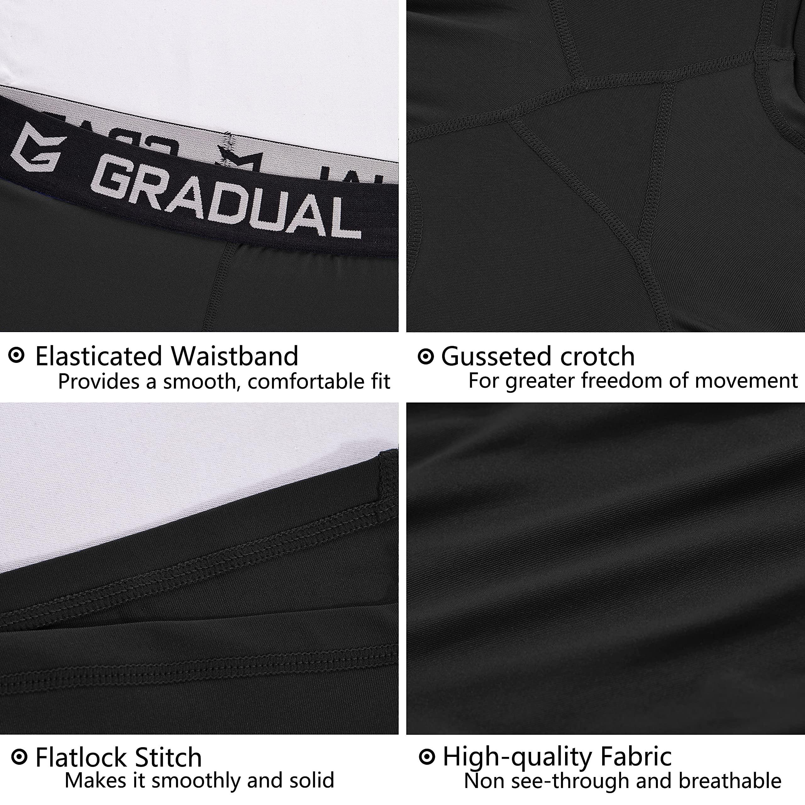 G Gradual Women's Spandex Compression Volleyball Shorts 3" /7" Workout Pro Shorts for Women (7'' 3 Pack: Black/Black/Black, X-Large)