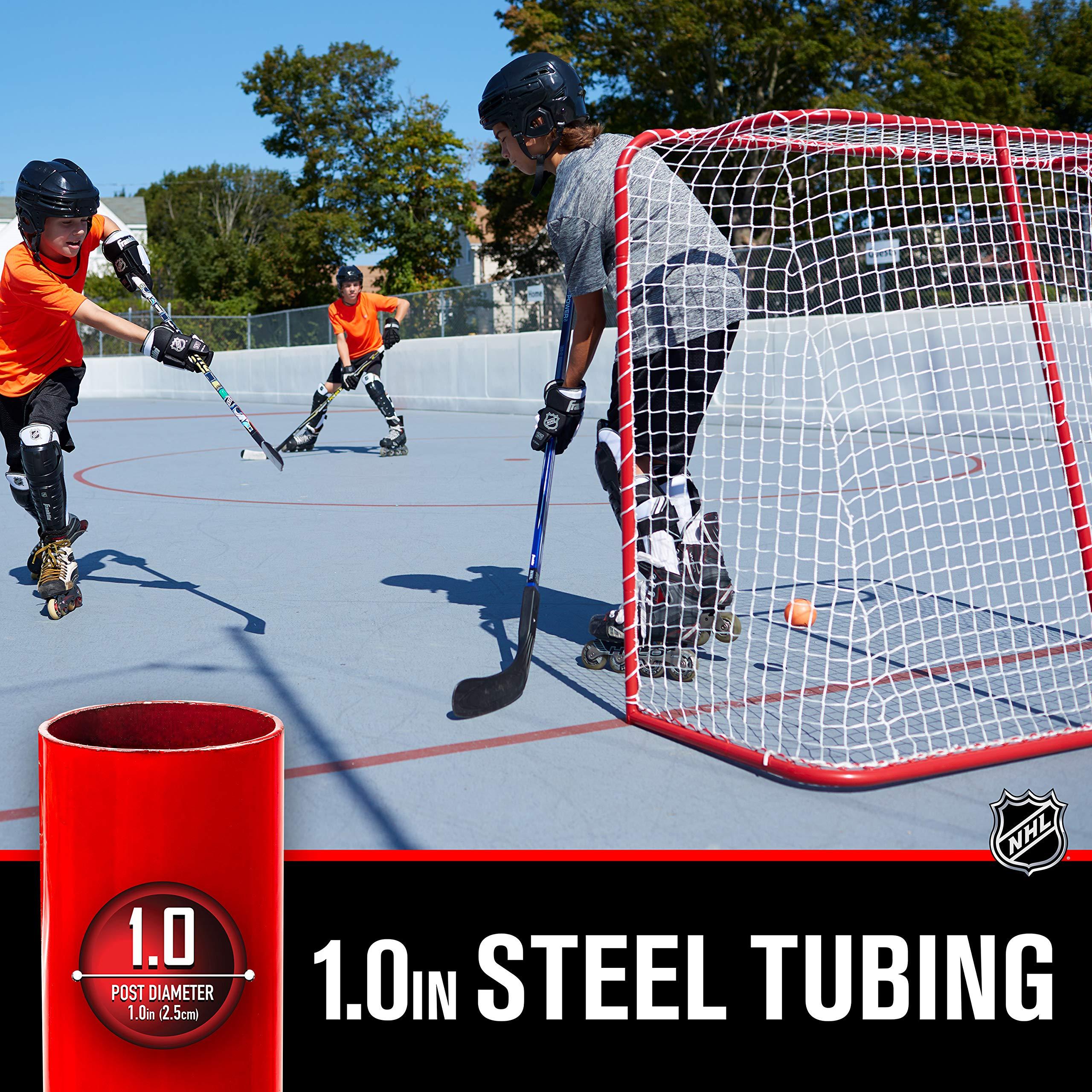 Franklin Sports Franklin Sports Youth Street Hockey Net - Indoor Outdoor Steel Hockey Goal for Kids Roller Street - Portable Junior Goal - 54\" Inches