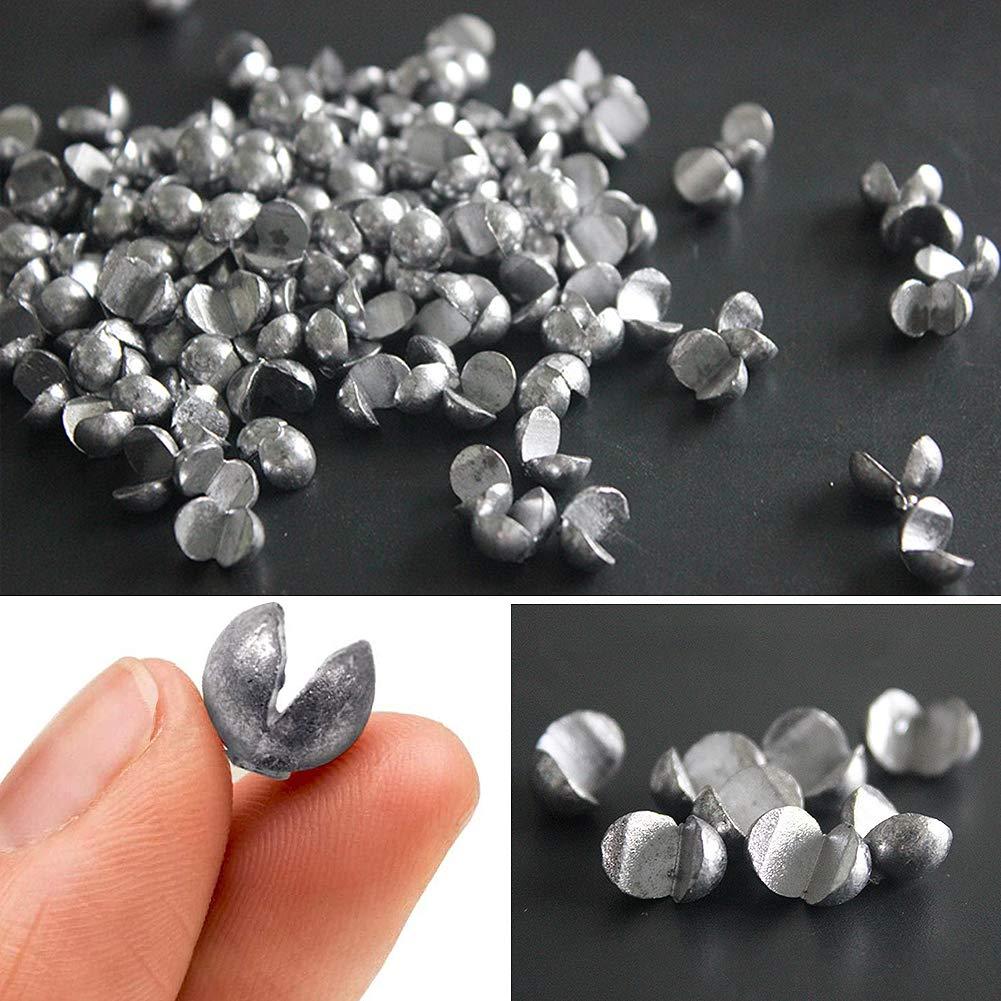 FREE FISHER FREE FISHER Removable Split-Shot,500Pcs 1.2g Lead Sinking Split Shots Fishing Sinkers,Fishing Weights Sinkers