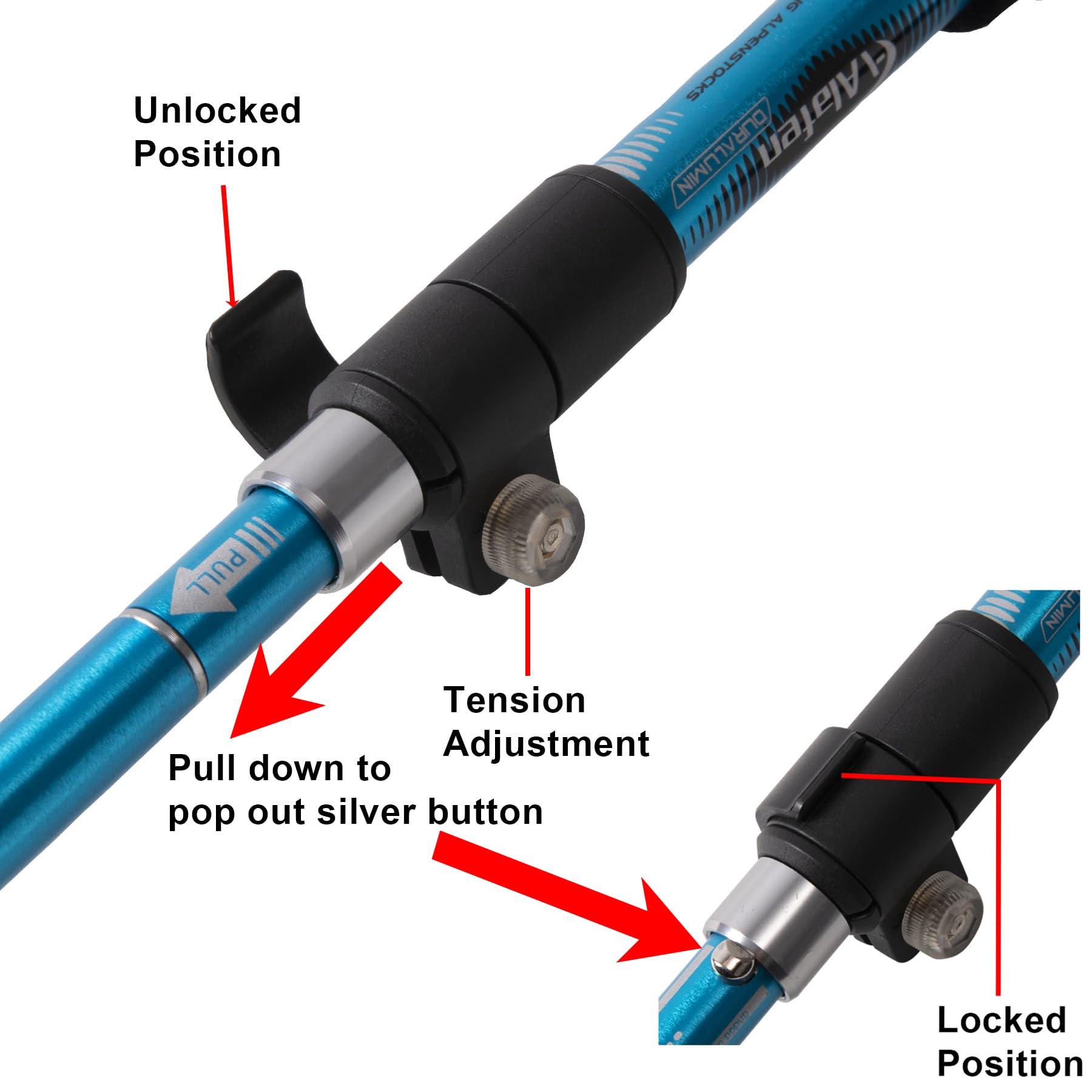 A ALAFEN A ALAFEN Walking Stick - Collapsible Trekking Pole for Men and Women,7075 Aluminum Hiking Stick for Seniors