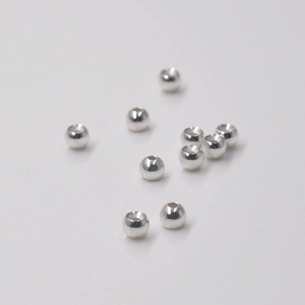 MUUNN MUUNN 100pcs Tungsten Cyclops Beads for Fly Tying, Sink Deeper and Faster 5 Colors/13 Sizes Countersunk Tungsten Beads Fly Tying Beads Head Fly Tying Materials(Sliver,3.0mm)