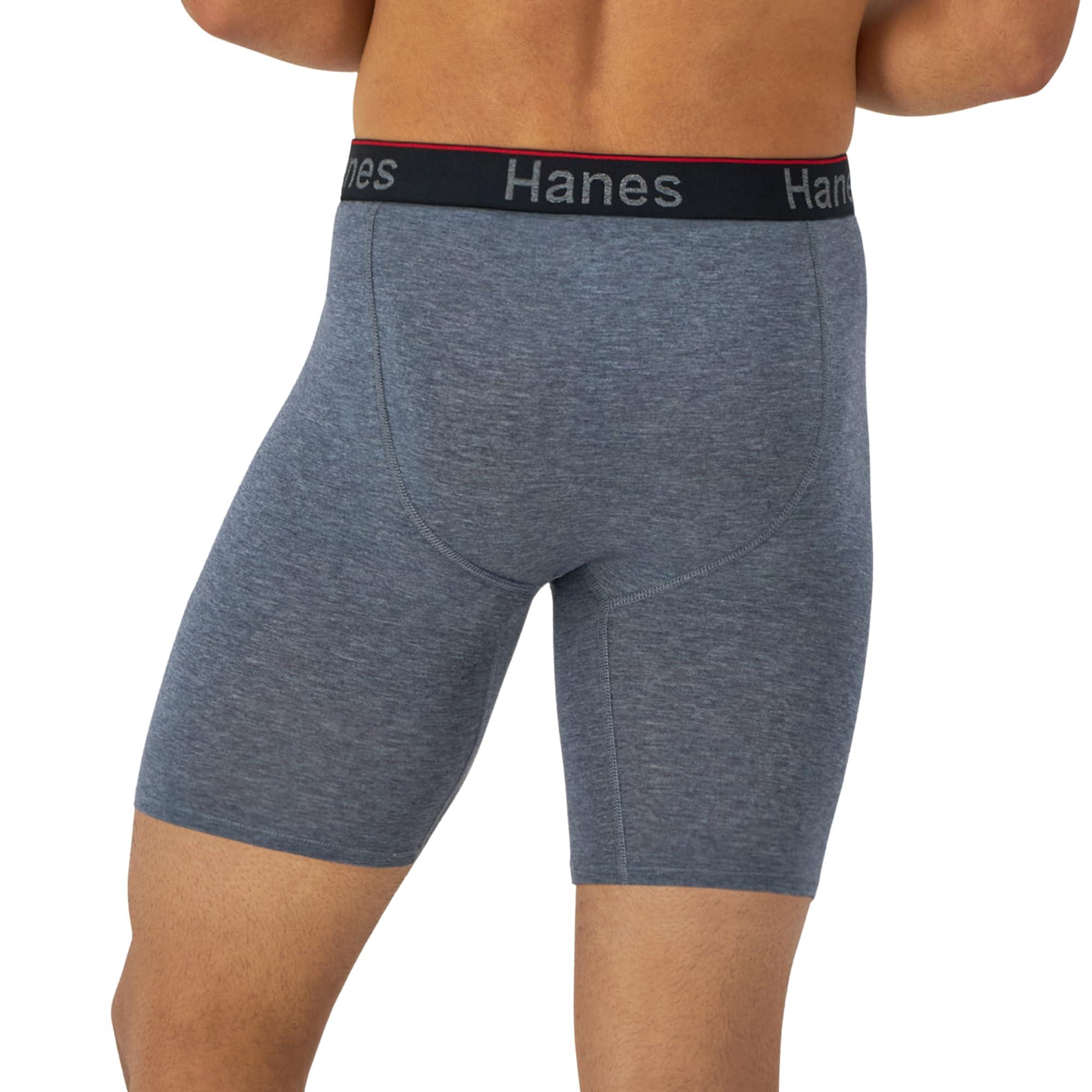 Hanes Hanes Total Support Pouch Men's Boxer Briefs Pack, Anti-Chafing, Moisture-Wicking Underwear, Odor Control (Reg or Long Leg)