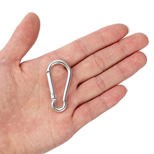 SAMLOO SAMLOO 30pcs Mini Aluminum Carabiner Spring Clip 2" Snap Hook Keychain for Outdoor Camping Hiking Fishing Traveling Backpack Bottle