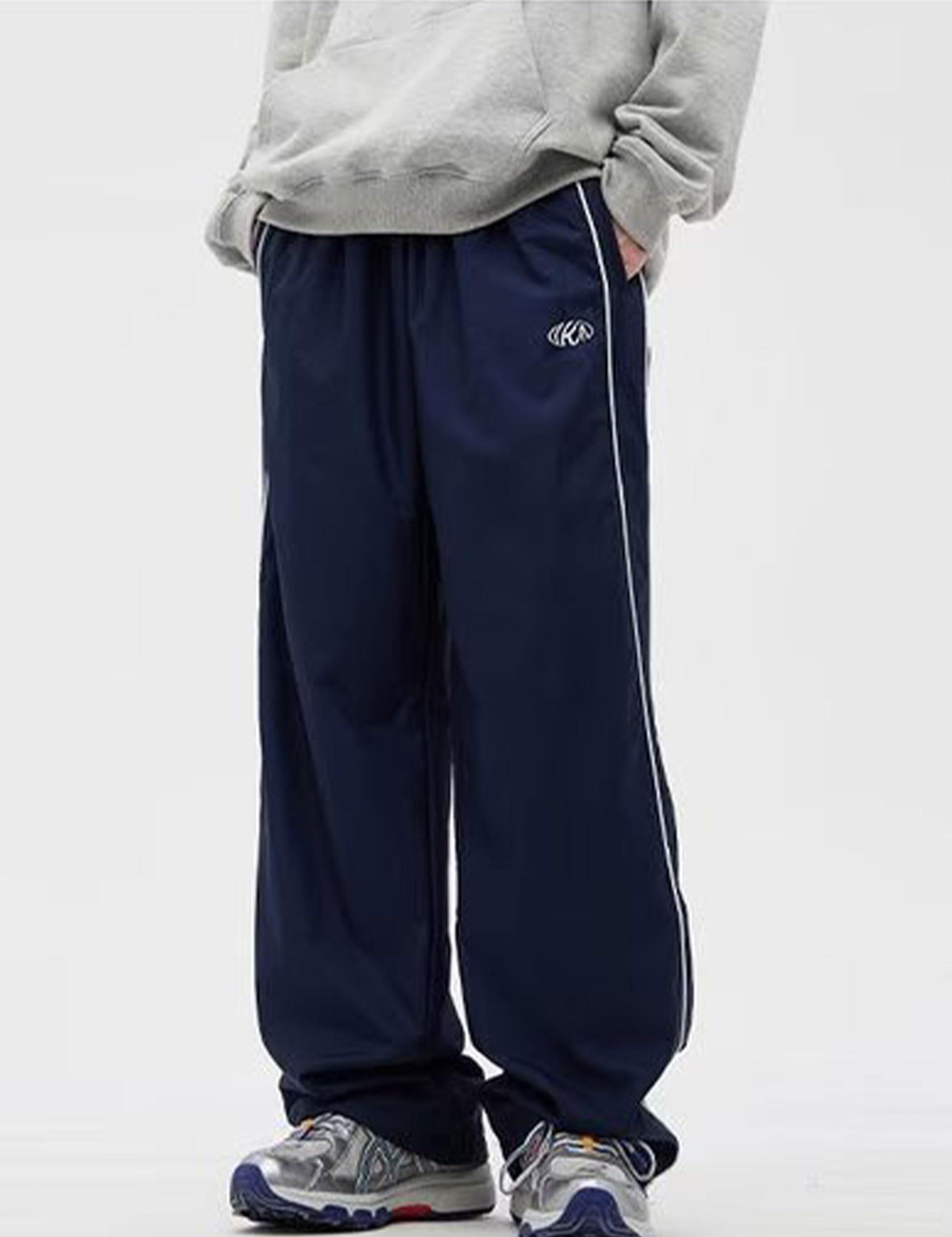 FCOOLYEET FCOOLYEET Mens Y2k Sweatpants Baggy Track Pants Streetwear Pants Harajuku Joggers Wide Leg Parachute Pants for Men Blue