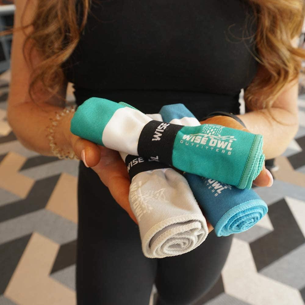 Wise Owl Outfitters Wise Owl Outfitters Beach Towel and Yoga Towel - Quick Dry Microfiber Travel Towel for Beach, Pool, Yoga, Swim, Hand, Face, and Body