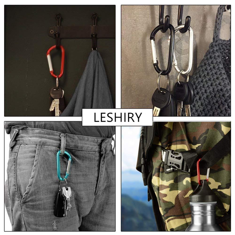 LESHIRY LESHIRY Large Carabiners Keychain 3\" Aluminum D Shape Premium Durable D-Ring Carabiner Clip Hook Camping Accessories Snap Link Key Chain Durable Improved Design (2pcs Purple)