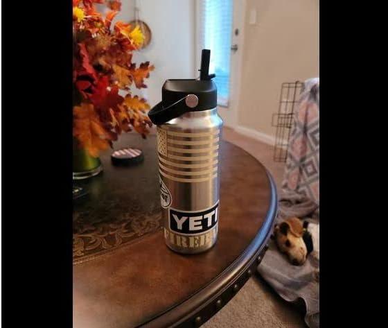 FLORAPELL Straw lid for Yeti Rambler 18 26 36 64 oz, Lid with Straws and Flexible Handle, Replacement Cap for Yeti 18oz 26oz 36oz 64oz Rambler Water Bottle Straw Cap (Black+Stone - 2 Pack)