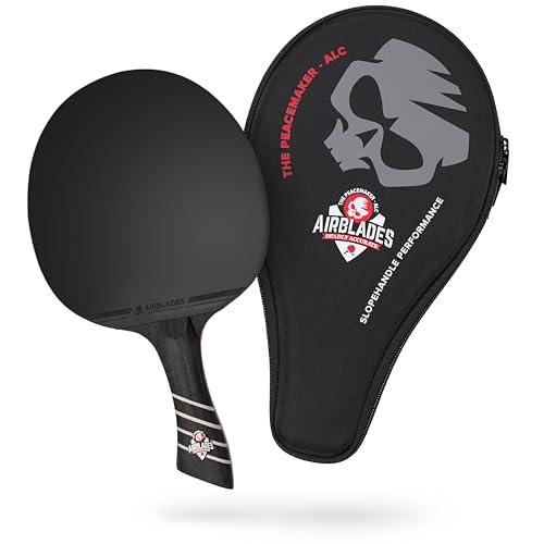 AirBlades AirBlades The Peace Maker ALC - Professional Ping Pong Paddle - Carbon Fiber Table Tennis Racket Producing Maximum Spin & Control for All Levels - Hard Carry Case & Ergonomic Handle.