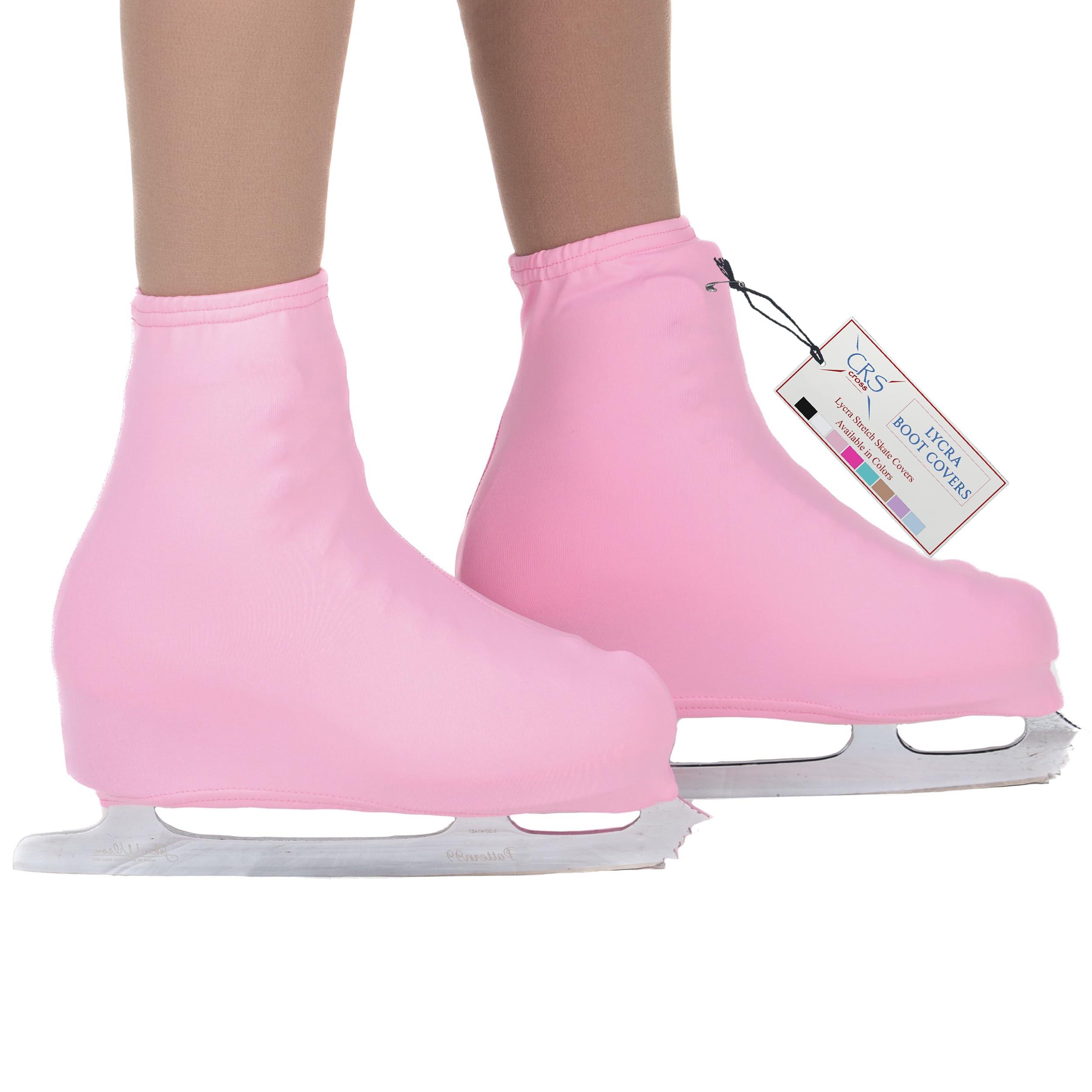 CRS Cross CRS Cross Boot Covers for Skates Lycra Skate Covers. Protect and be Performance Ready for Figure Skating, Ice Skating, Roller Skates. (Program Pink, Youth)