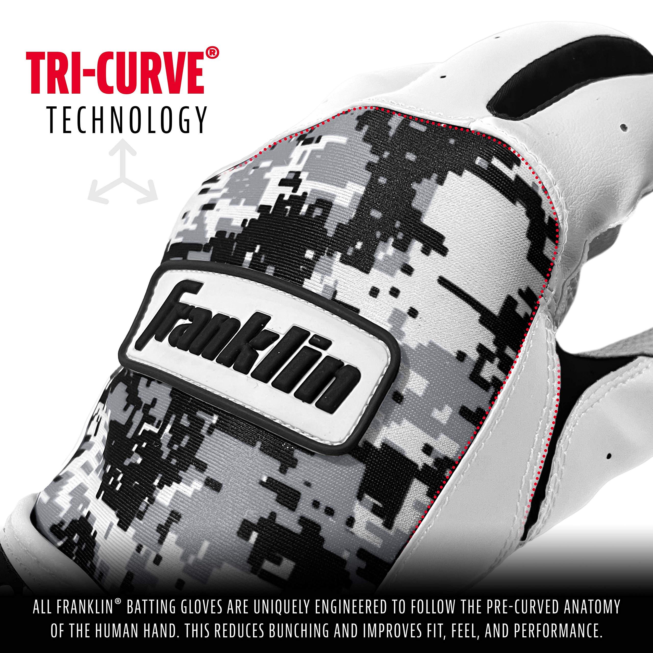 Franklin Sports Franklin Sports MLB Digitek Baseball Batting Gloves - Gray/White/Black Digi - Adult Medium