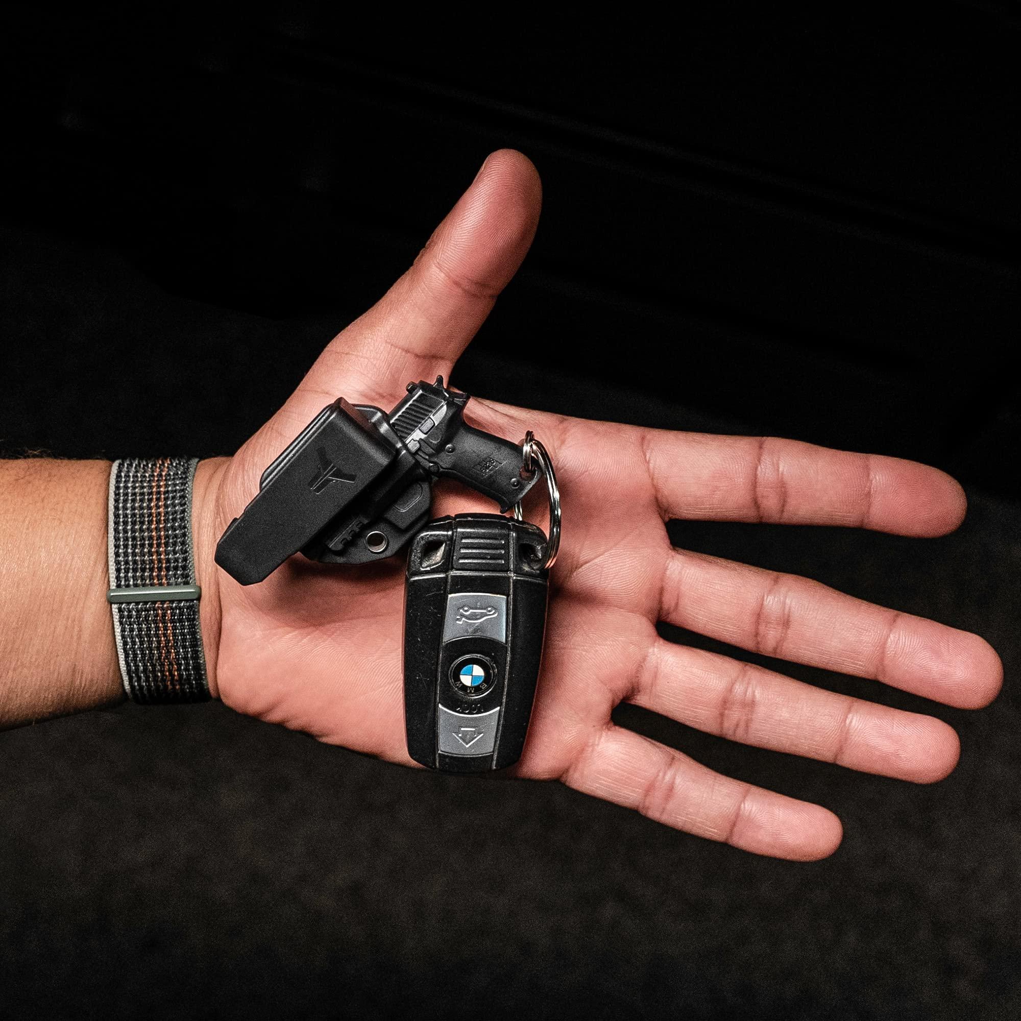 Blade-Tech Mini Pistol Shaped Keychain with Holster and Belt Clip - Revolver - by Blade-Tech Holsters