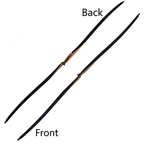 SinoArt SinoArt Sparrow 54" Traditional Long Bow 20-35LBs Draw Weight One-Piece Longbow Recurve BowRight Hands for Beginner Women Tenns (Right Hand 30 LBs)