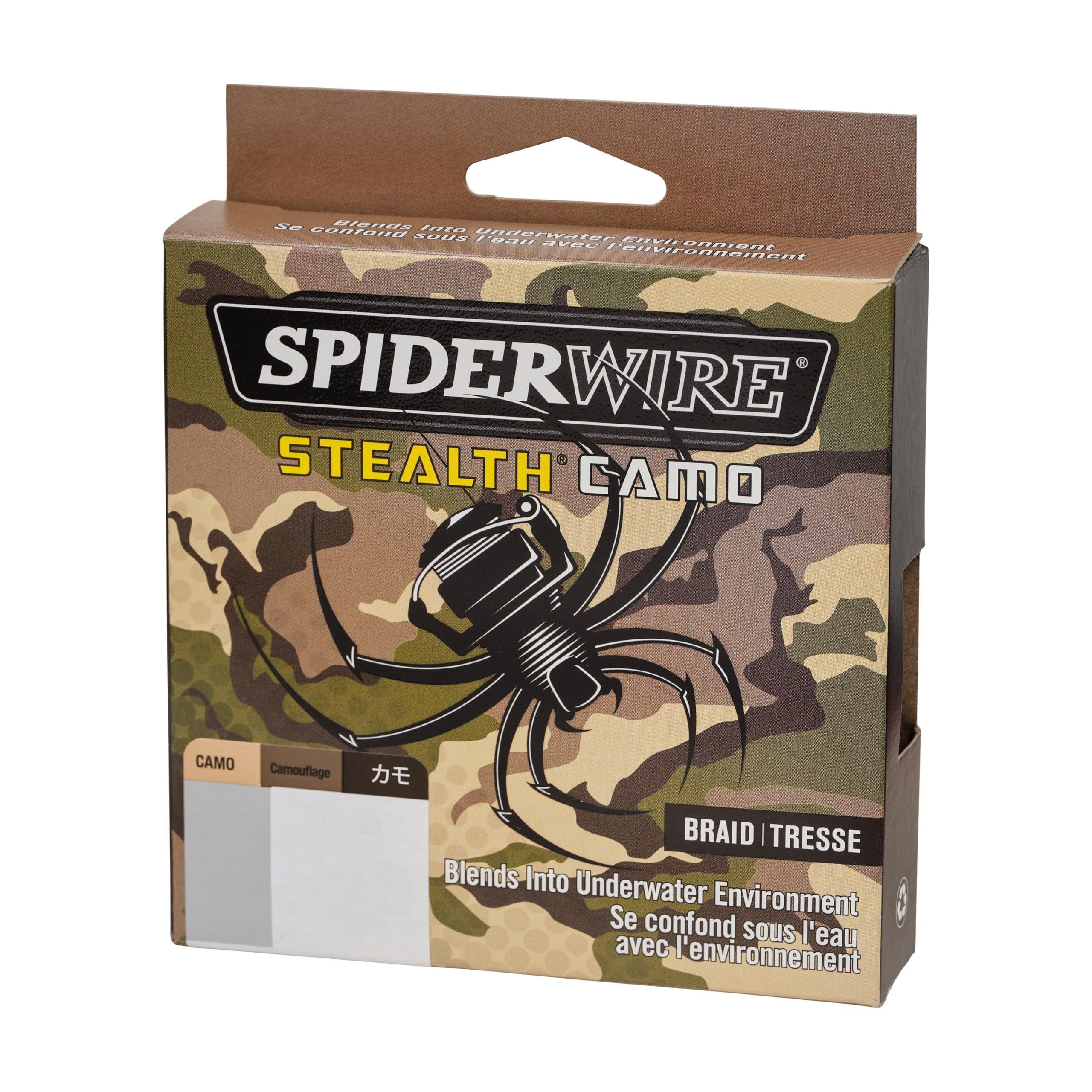 Spiderwire SpiderWire Stealth Camo Braided Fishing Line, 50lb | 22.6kg, 300yd | 274m Fishing Line, Suitable for Saltwater and Freshwater Environments