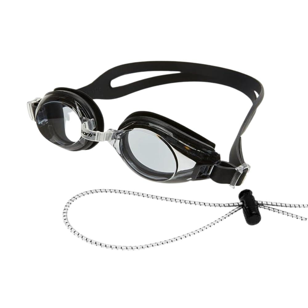 Sporti Sporti Antifog Positive 5.5 Optical Goggle (Smoke Lens) with Custom-fit White Bungee Strap