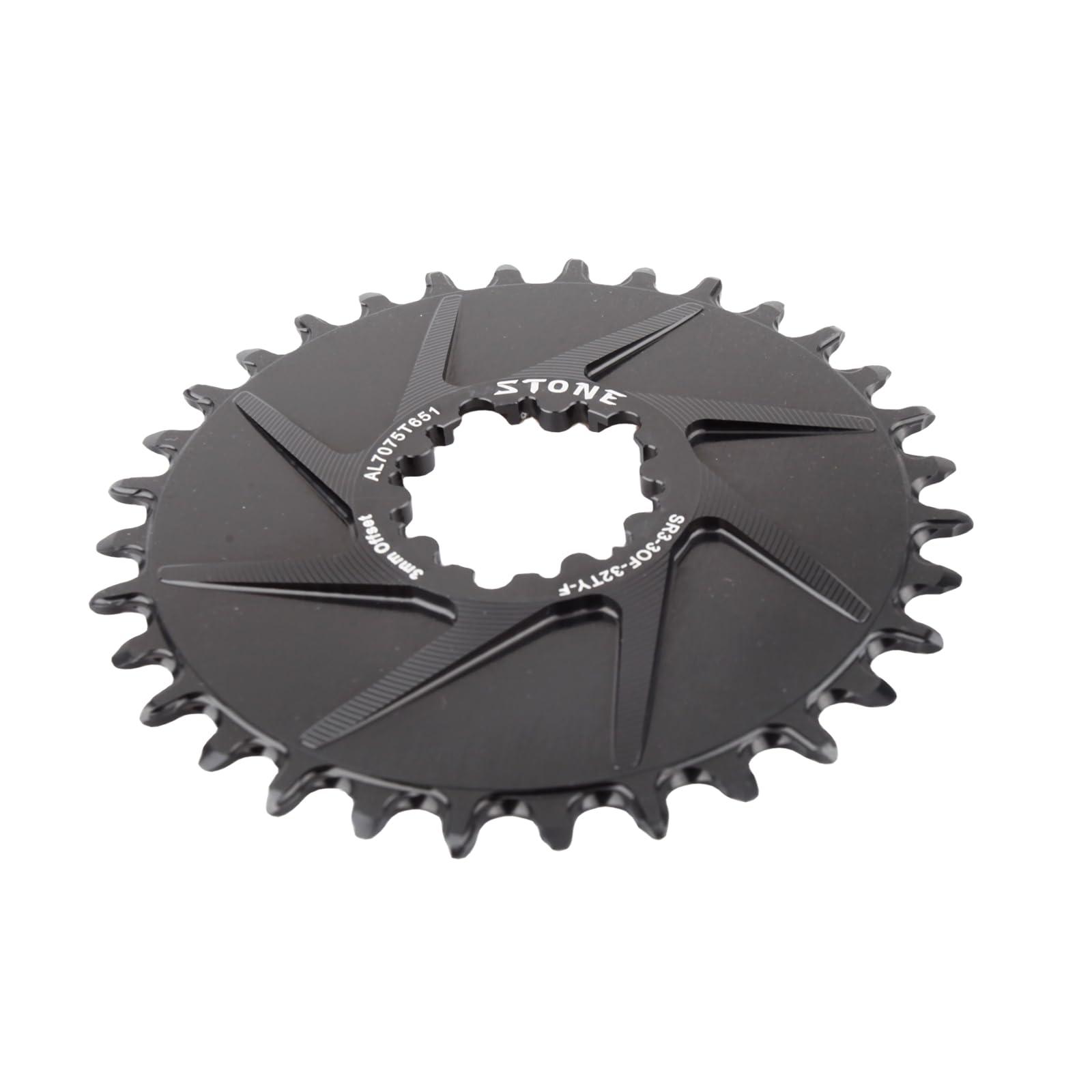 DJC Components DJC Stone Bike Chainring Aero 3mm Offset Direct Mount 12s Round for Sram GXP Dub NX GX Eagle X9 X0 XX1 X01 28t 30t 32 34t 36 38t 40t