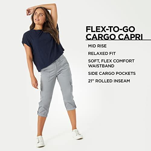 Lee Lee Women's Ultra Lux Comfort with Flex-to-Go Cargo Capri Pant, Hot Magenta