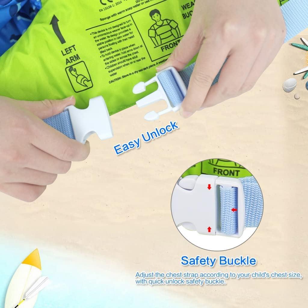 Gogokids Gogokids Kids Swim Vest, Toddler Floaties for 30-50 lbs/2-6 Years Old Girls and Boys, Float Swimwear with Shoulder Strap