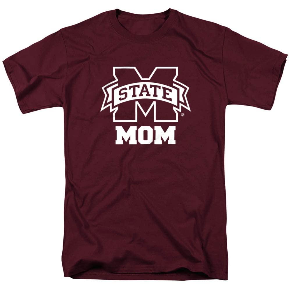 Mississippi State University Mississippi State University Official Mom Unisex Adult T Shirt,Maroon, 3X-Large